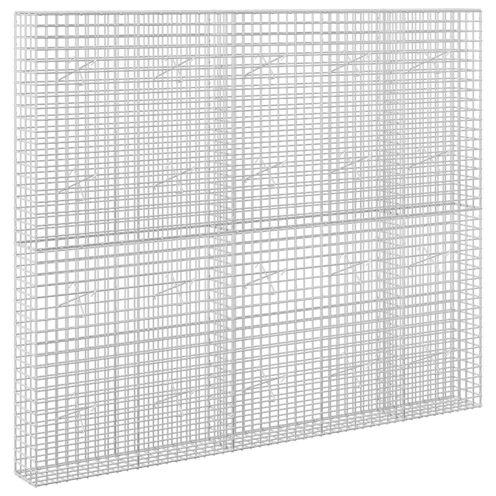 Weißer Draht-Speicher-Gitterkorb-Würfel mit quadratischen Fächern auf einfachem Hintergrund.