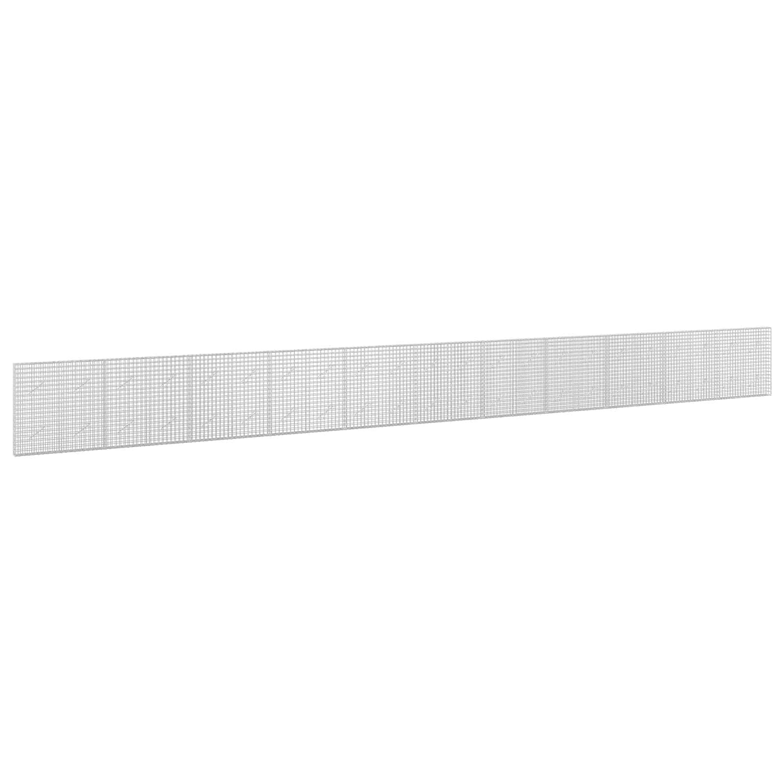 Langes, schmales weißes Gitterpanel, das sich diagonal über einen leeren Hintergrund erstreckt, ohne Beschriftungen oder andere sichtbare Inhalte.