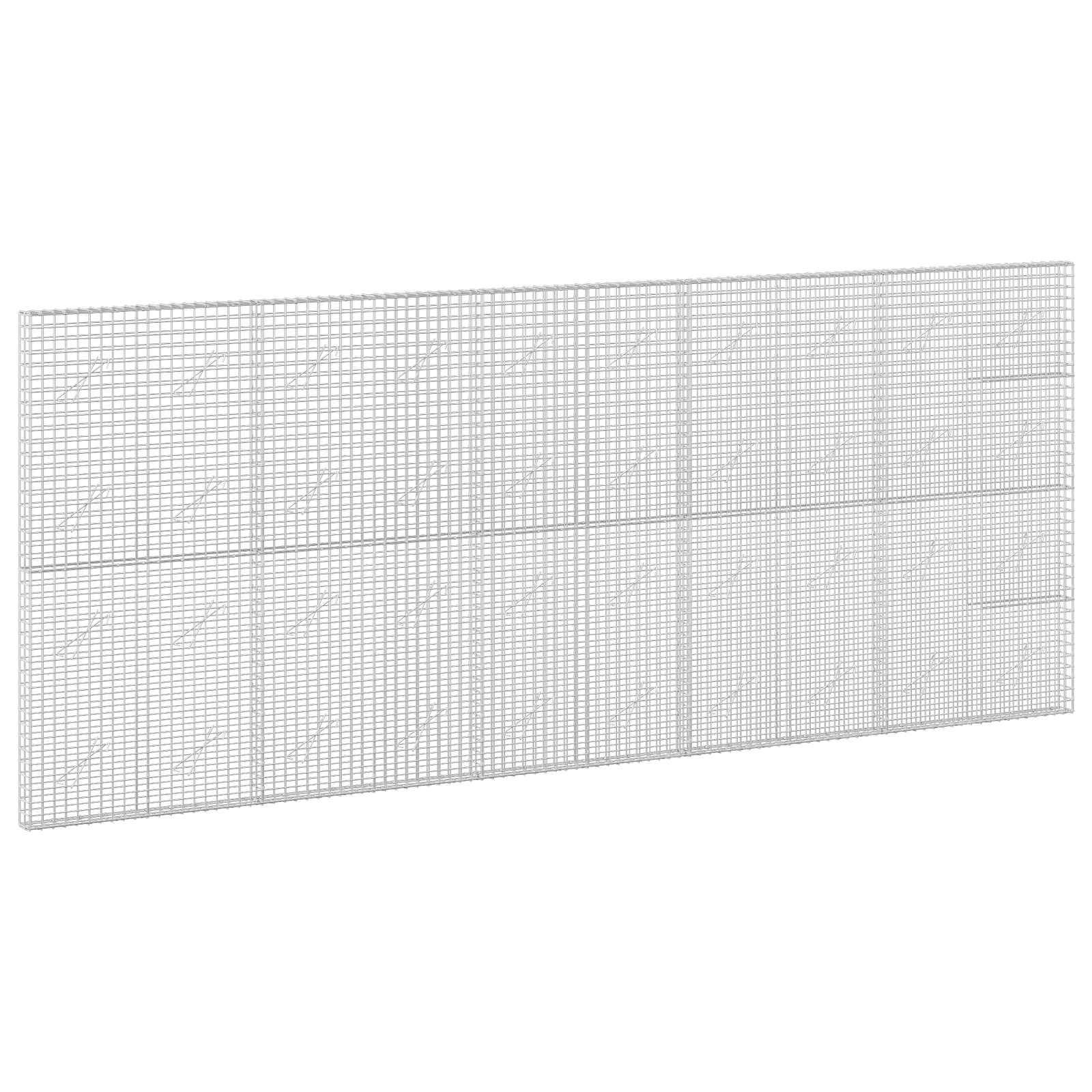Drahtgeflecht-Panel in perspektivischer Darstellung vor einem einfachen weißen Hintergrund.