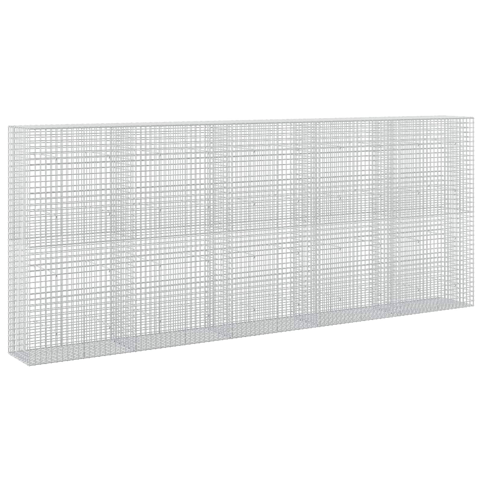 Langes rechteckiges Maschendrahtzaun-Panel in Perspektivendarstellung auf weißem Hintergrund.