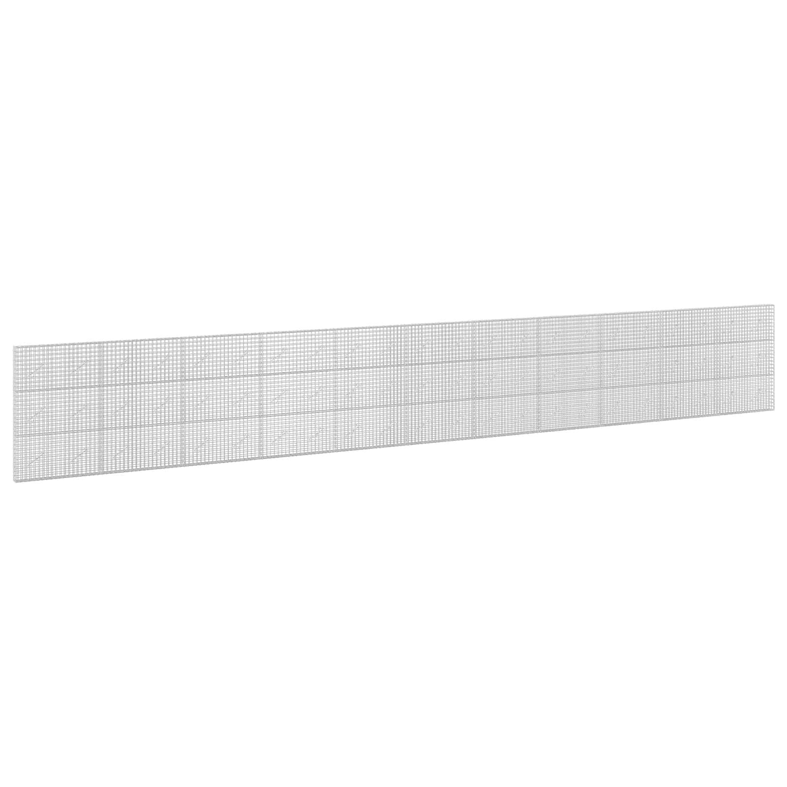 Langes dünnes graues Gitterpanel, das diagonal auf weißem Hintergrund angezeigt wird.