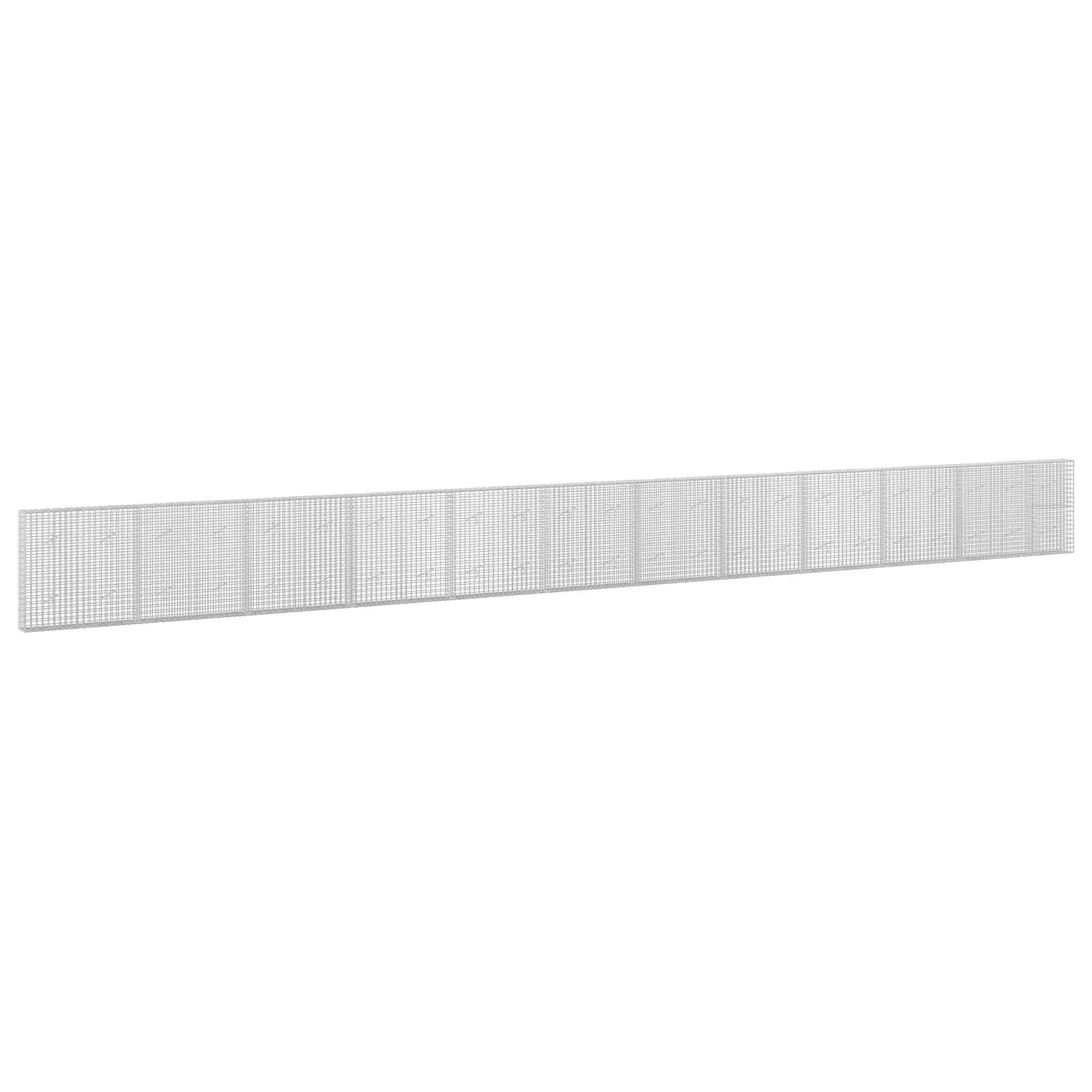 Langes, schmales, weißes perforiertes Metallpaneel oder Gitter, diagonal auf einfachem Hintergrund dargestellt.