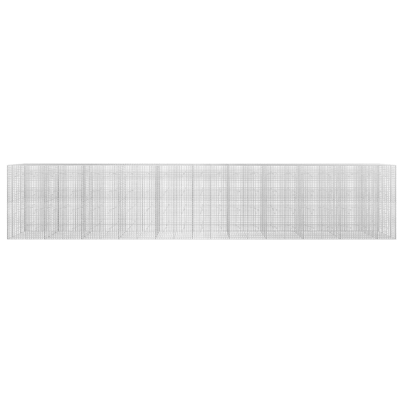 Langes horizontales Graustufen-Gitter oder Mesh-Panel mit vielen feinen vertikalen und horizontalen Linien, zentriert auf weißem Hintergrund.
