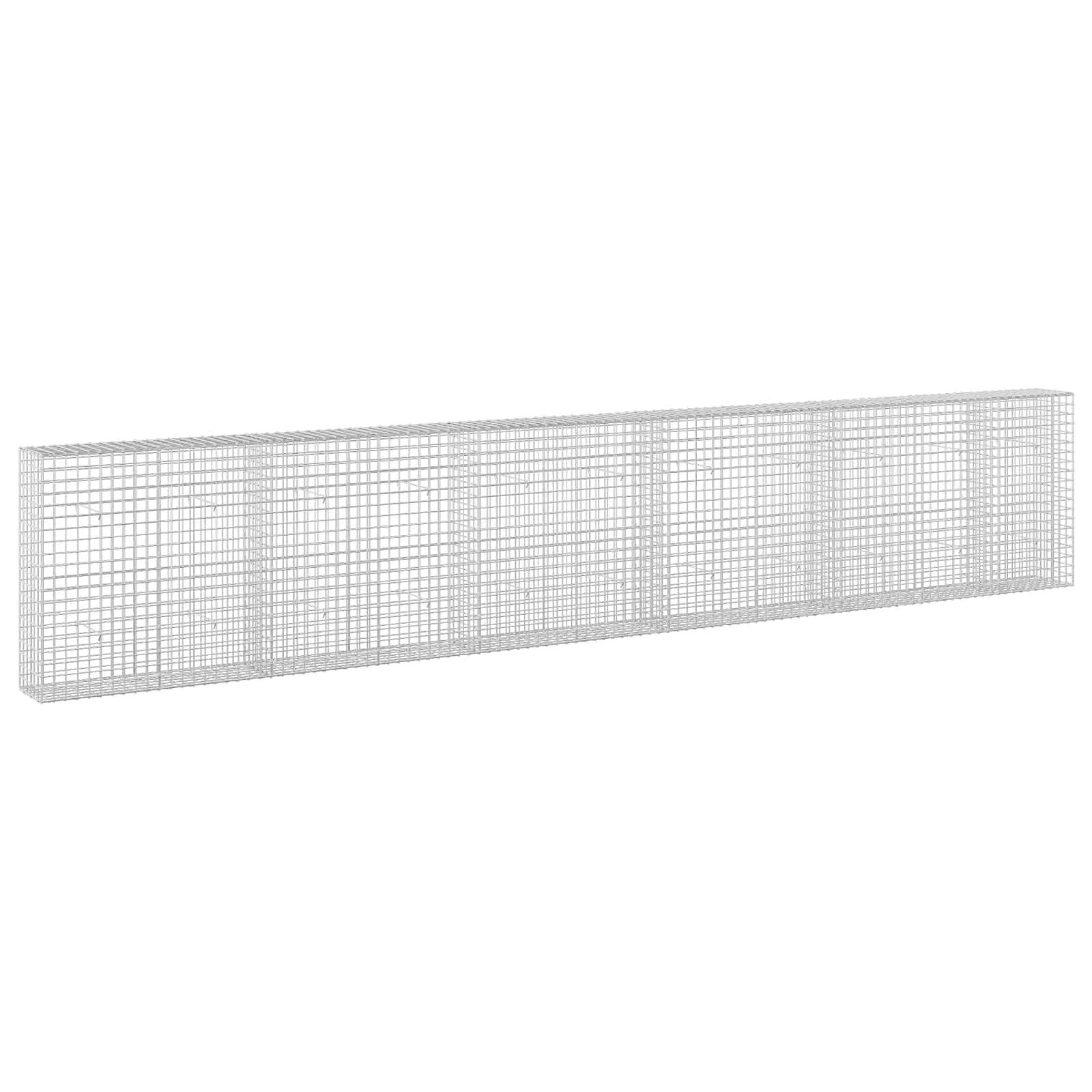 Langes rechteckiges Drahtgitterpanel in perspektivischer Ansicht auf weißem Hintergrund.