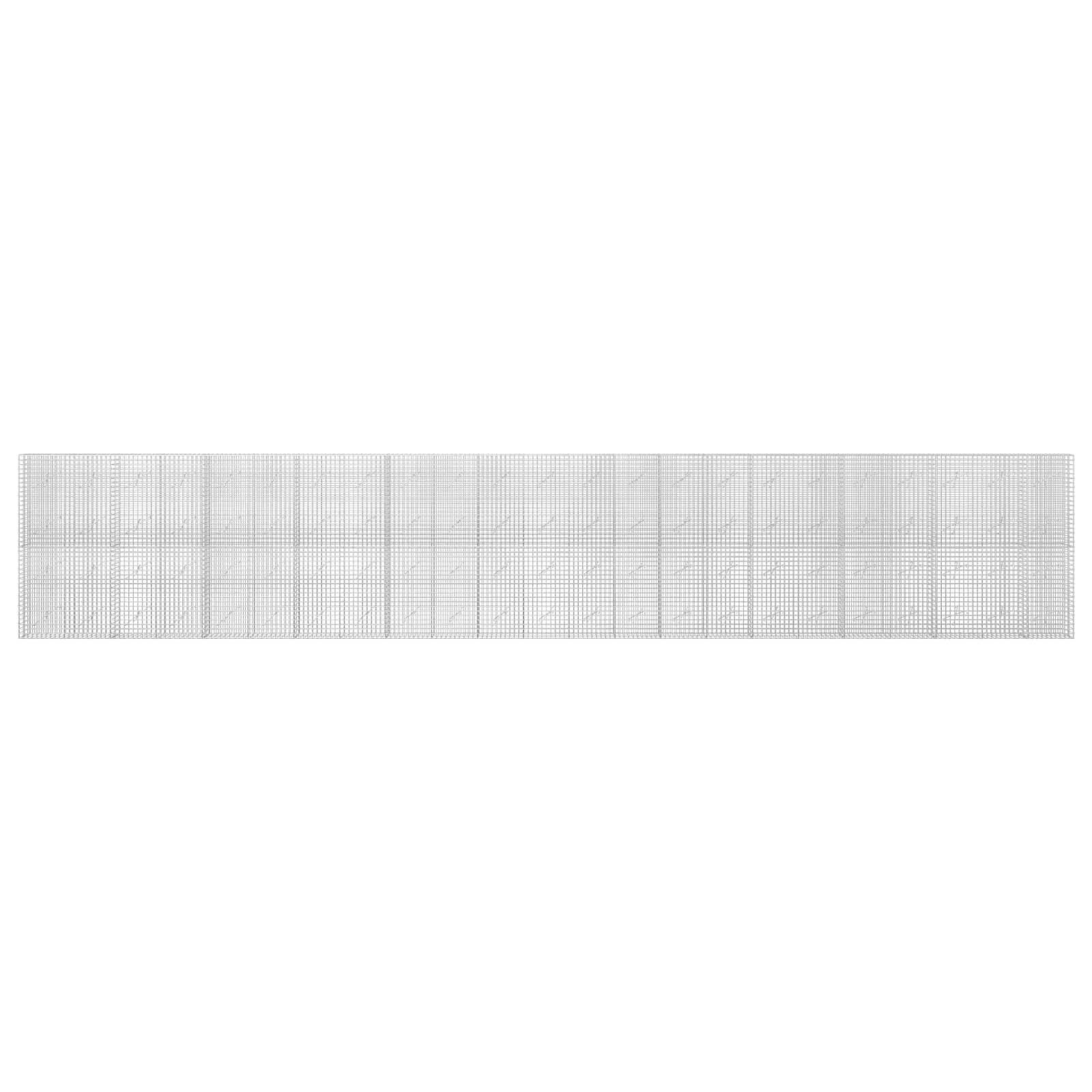 Leerer hellgrauer Streifen Millimeterpapier mit feinen Gitterlinien auf weißem Hintergrund.
