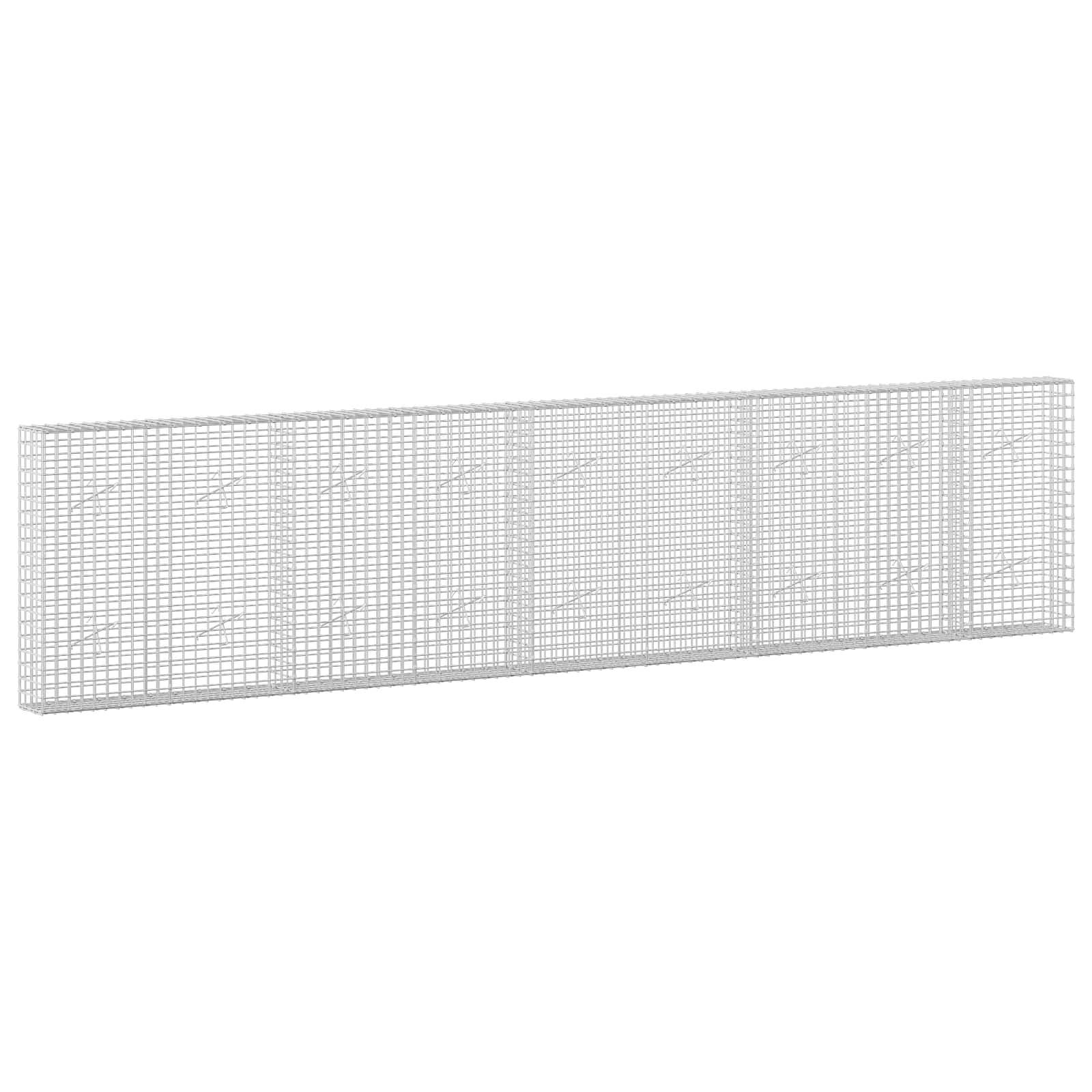 Langes rechteckiges Drahtgeflecht-Panel, das in perspektivischer Ansicht auf weißem Hintergrund dargestellt ist.
