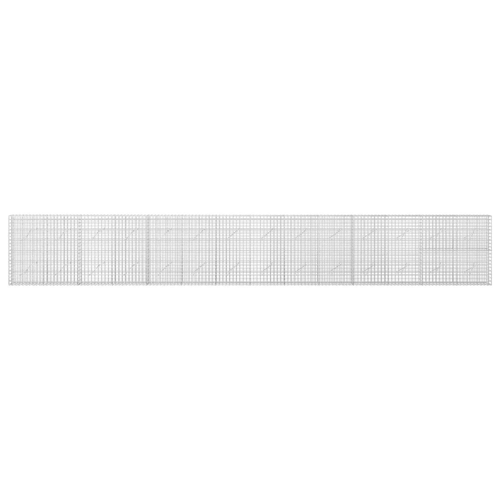 Ein langes, horizontales, graues Gitterkonstruktion-Diagramm oder Diagramm mit vielen kleinen Quadraten und vertikalen Abschnitten, ohne sichtbare Beschriftungen oder eingeplottete Daten.