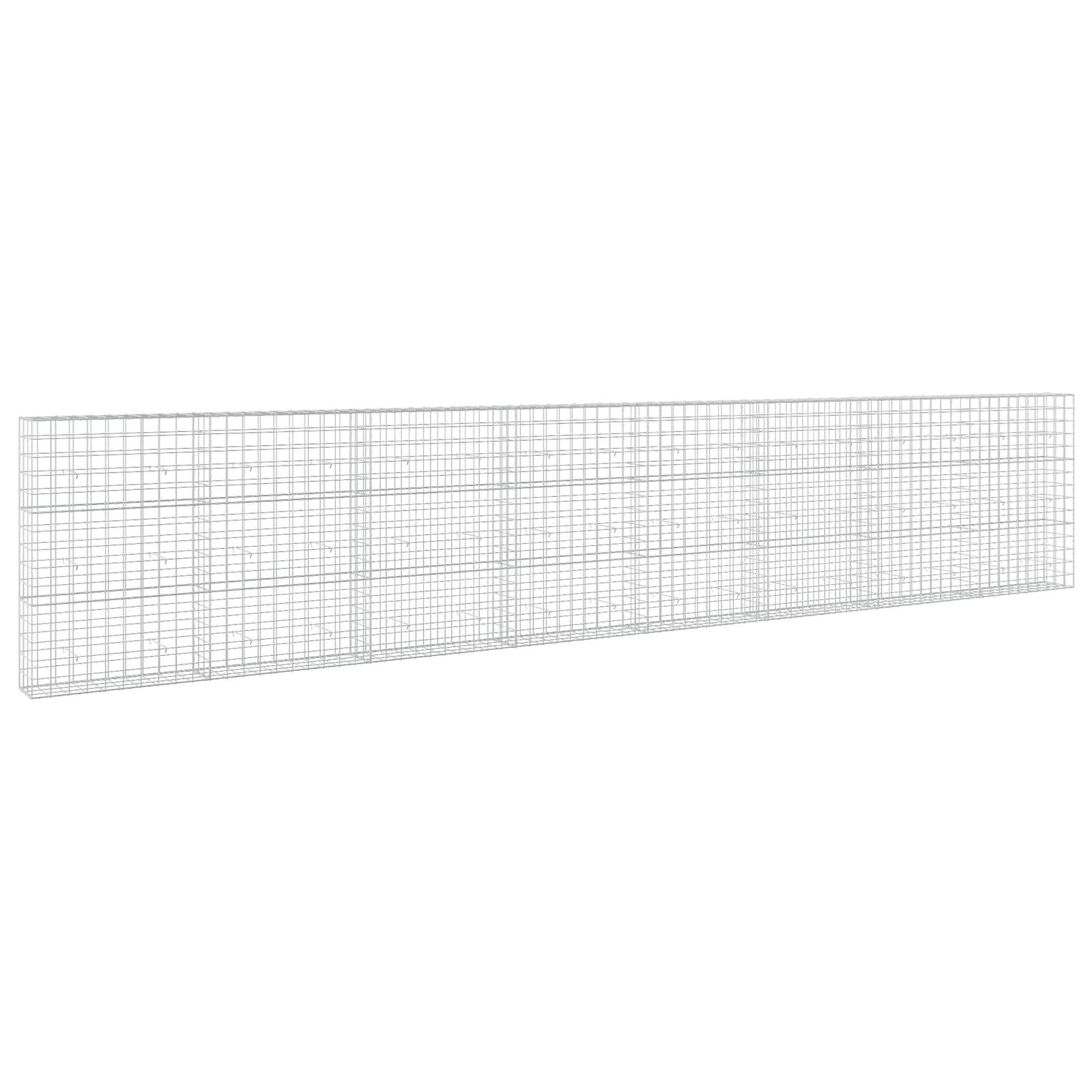 Langes, rechteckiges weißes Drahtgeflecht-Panel, perspektivisch auf einfachem Hintergrund dargestellt.