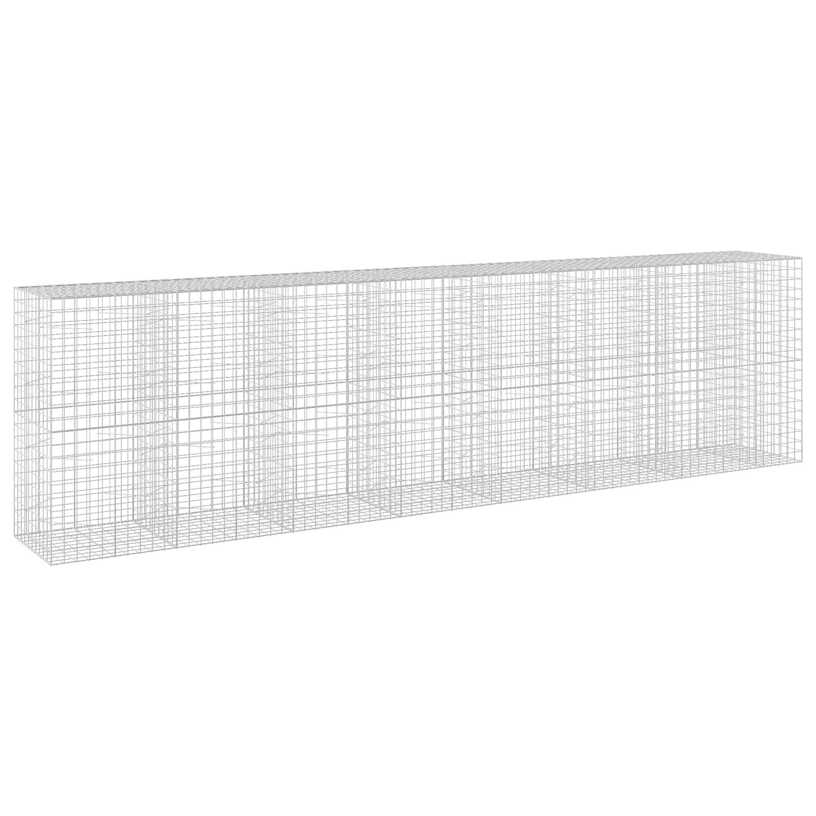 Drahtgitter-3D-Rechteckkasten oder transparenter Gitter-Quader in perspektivischer Ansicht auf weißem Hintergrund.