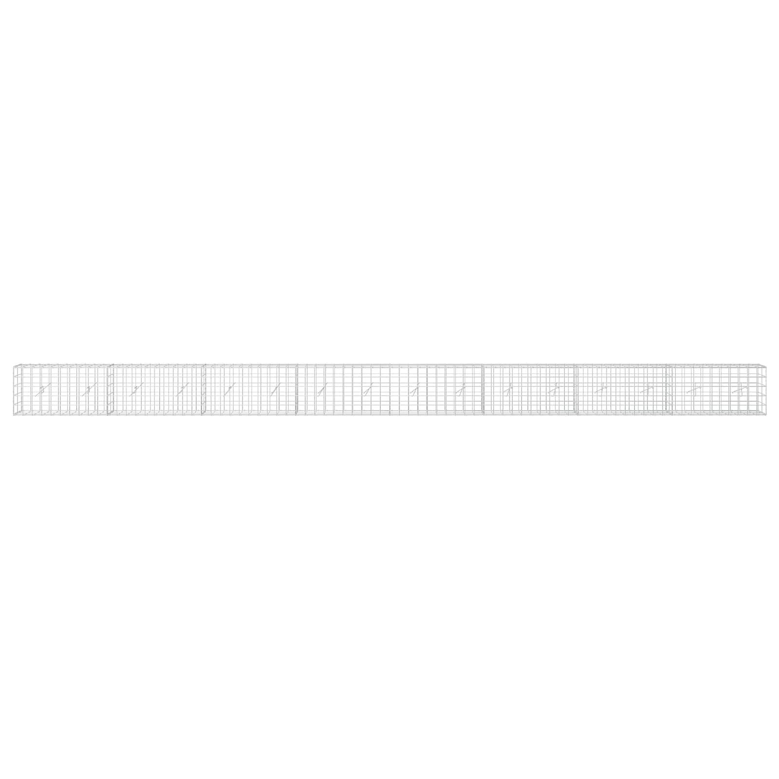 Langes horizontales Messgitter mit feinem Raster aus vielen schmalen Spalten und Zeilen, ähnlich einer leeren Tabellenkalkulation oder einem Stundenplan.