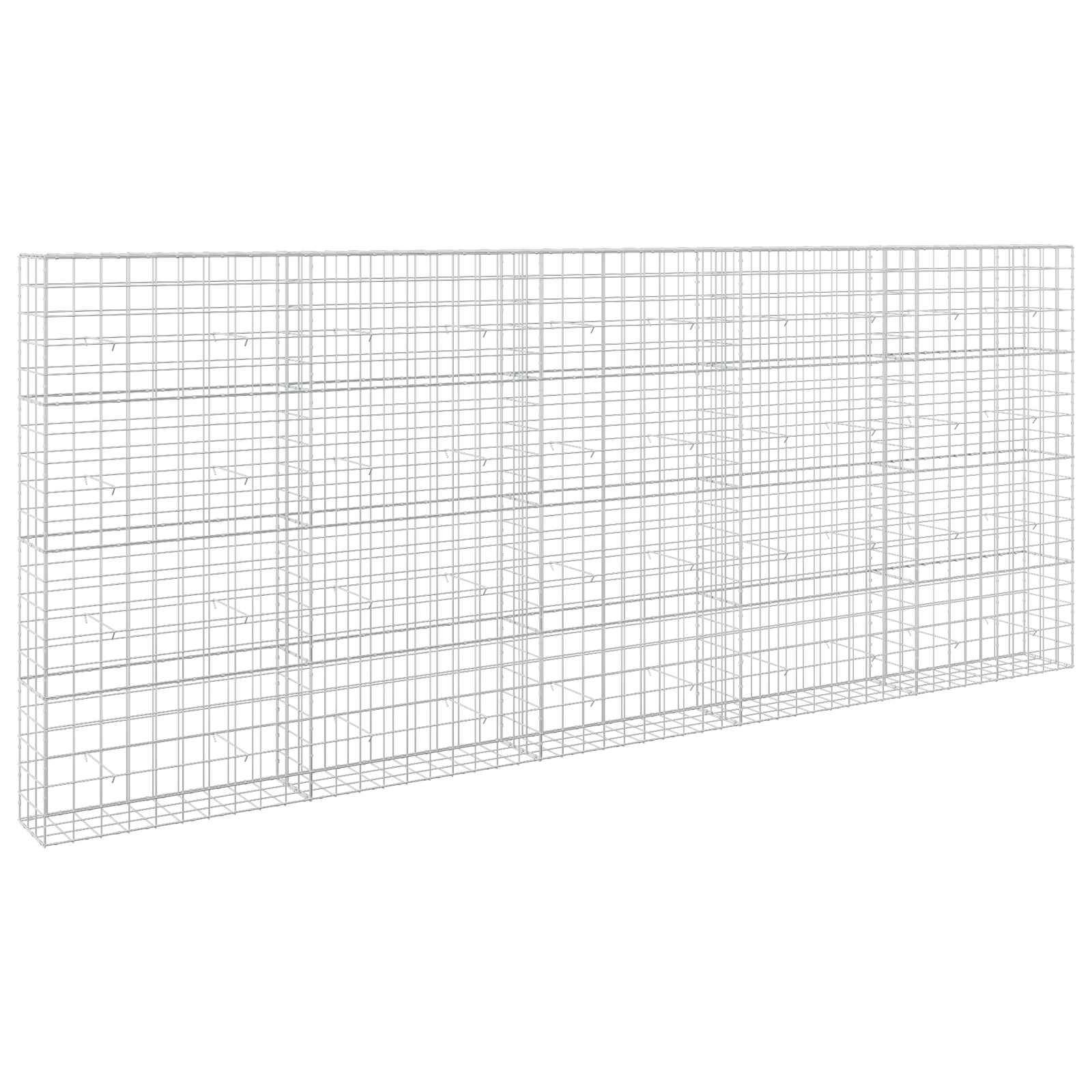 Drahtgitter-ähnliches 3D-Rechteckgitter-Panel in Perspektive auf weißem Hintergrund dargestellt.