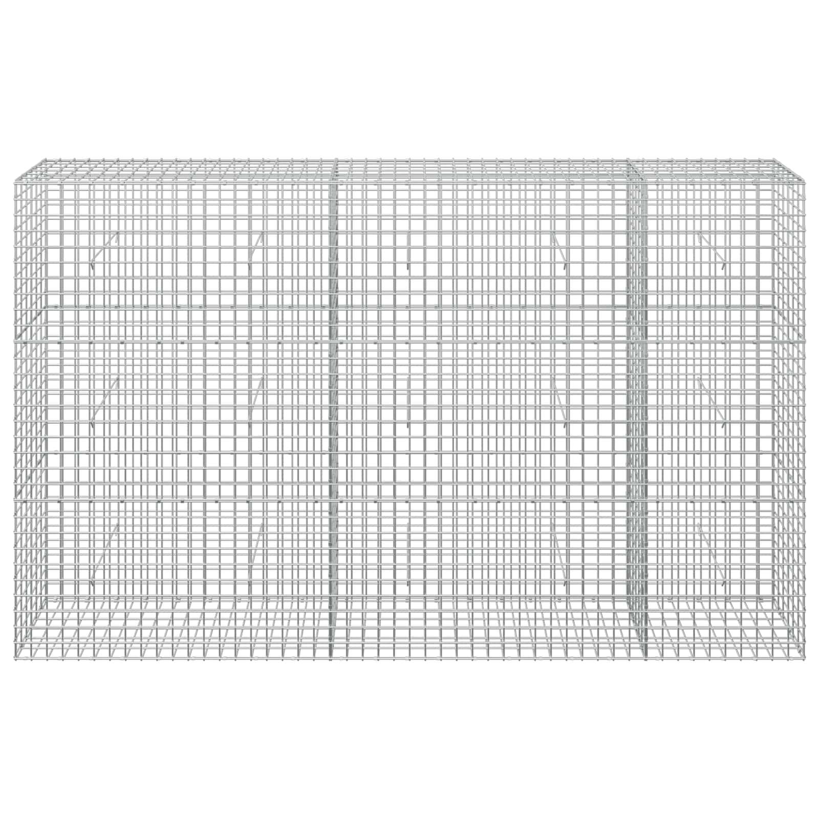 Drahtgittermodell eines dreidimensionalen rechteckigen Käfigs oder Regals, das in Perspektive auf weißem Hintergrund gezeigt wird.