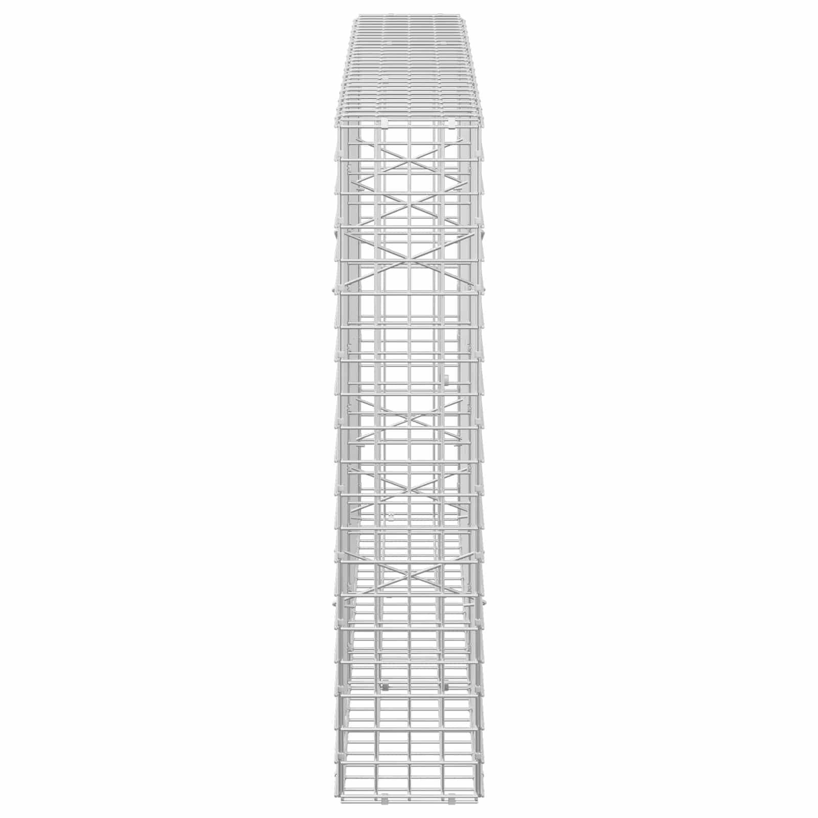 Vertikales Drahtmodell einer sich verjüngenden rechteckigen Turm- oder Gebäudestruktur, dargestellt in Weiß auf einfachem Hintergrund.