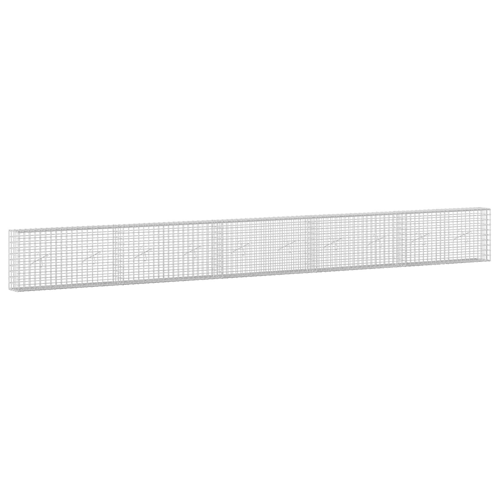 Langes, schmales weißes Drahtgitter-Panel, diagonal auf weißem Hintergrund dargestellt.