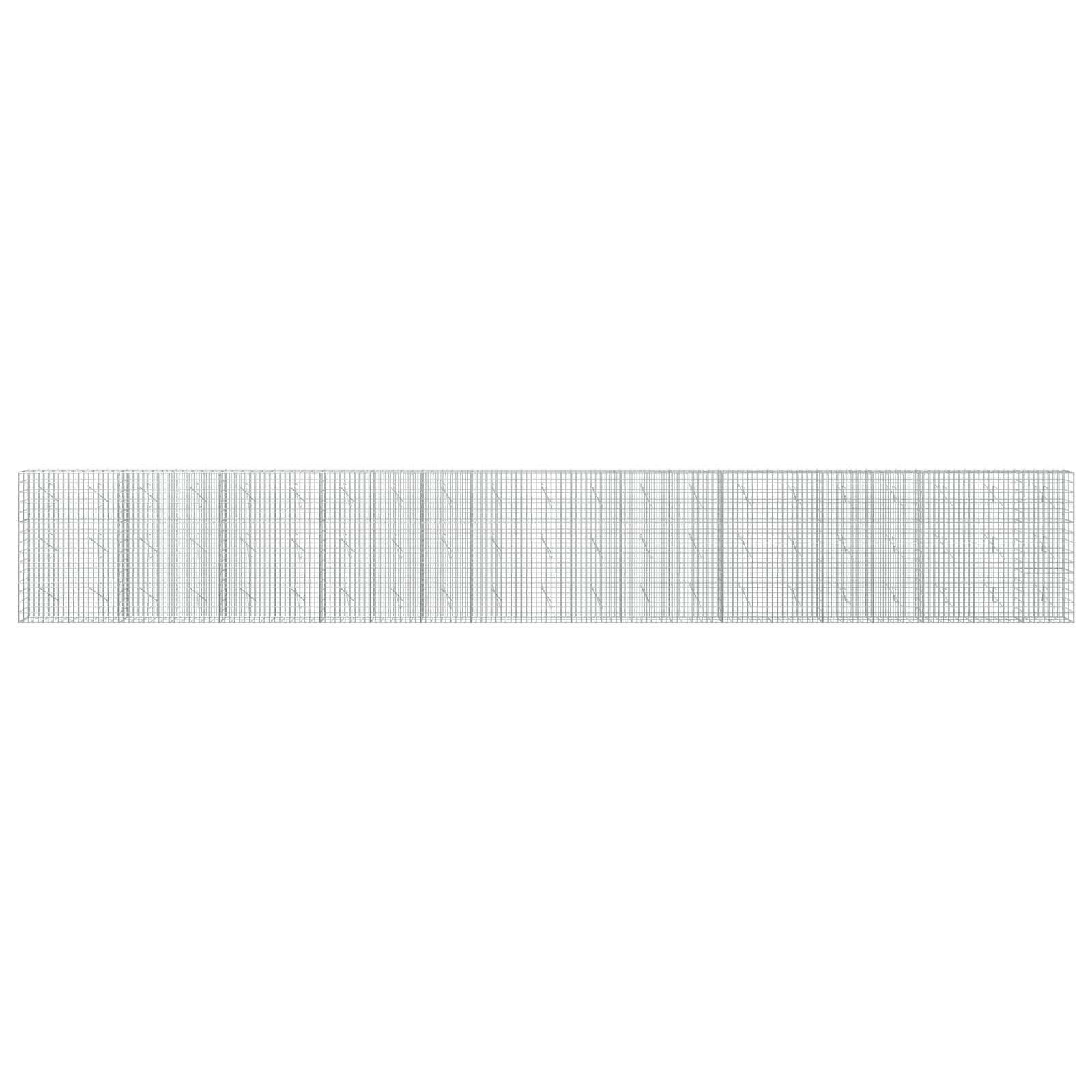 vidaXL Gabione mit 3,5 mm Draht und 5x10 cm Maschen 1050x10x150 cm