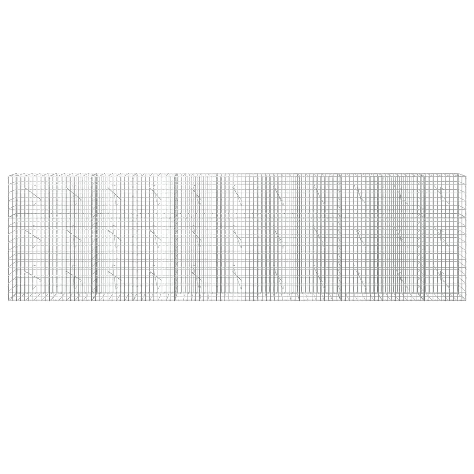 Drahtzaunfeld horizontal auf weißem Hintergrund dargestellt.