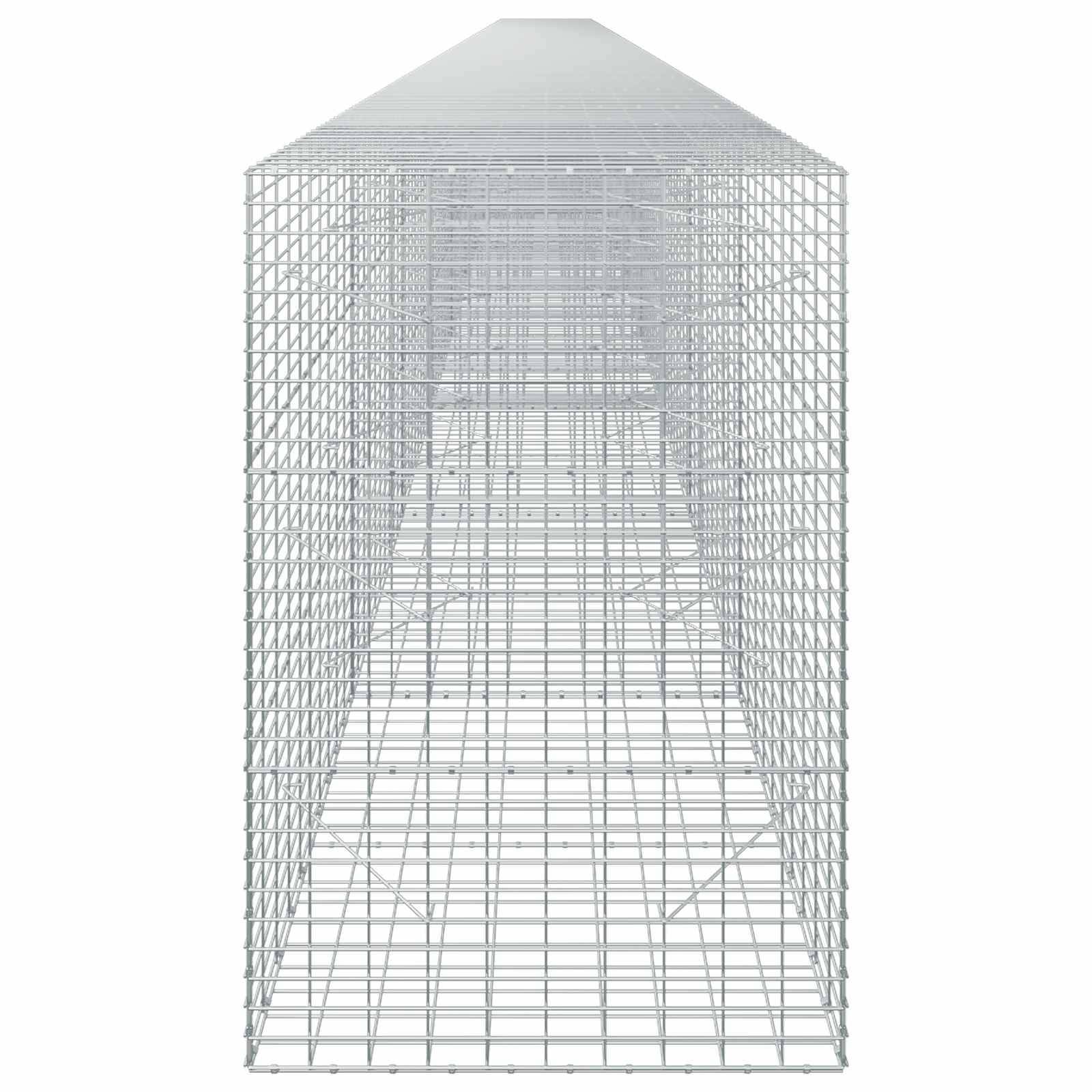 3D-Drahtgittermodell eines hohen rechteckigen Gebäudes oder Turms, in Perspektive auf weißem Hintergrund dargestellt.