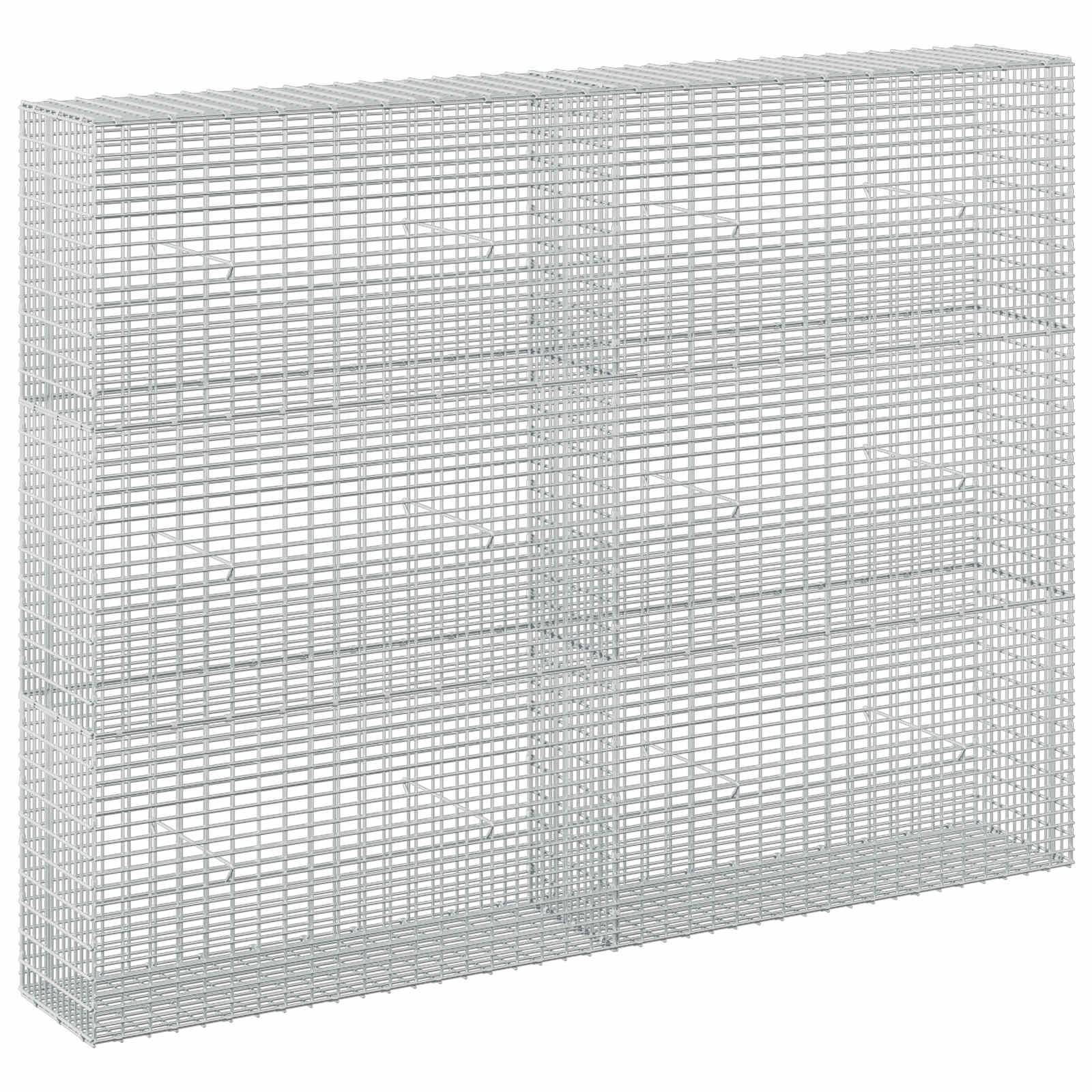 Ein weißer Drahtgitter-Lagerkäfig oder Schrank mit mehreren rechteckigen Fächern, dargestellt in einer 3D-Produktansicht auf weißem Hintergrund.