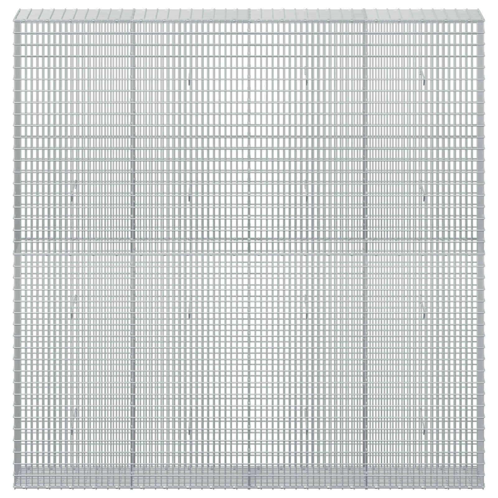 Ein großes rechteckiges Silbermetall-Drahtgeflecht-Panel mit einem feinen Gittermuster, frontal gegen einen weißen Hintergrund gezeigt.