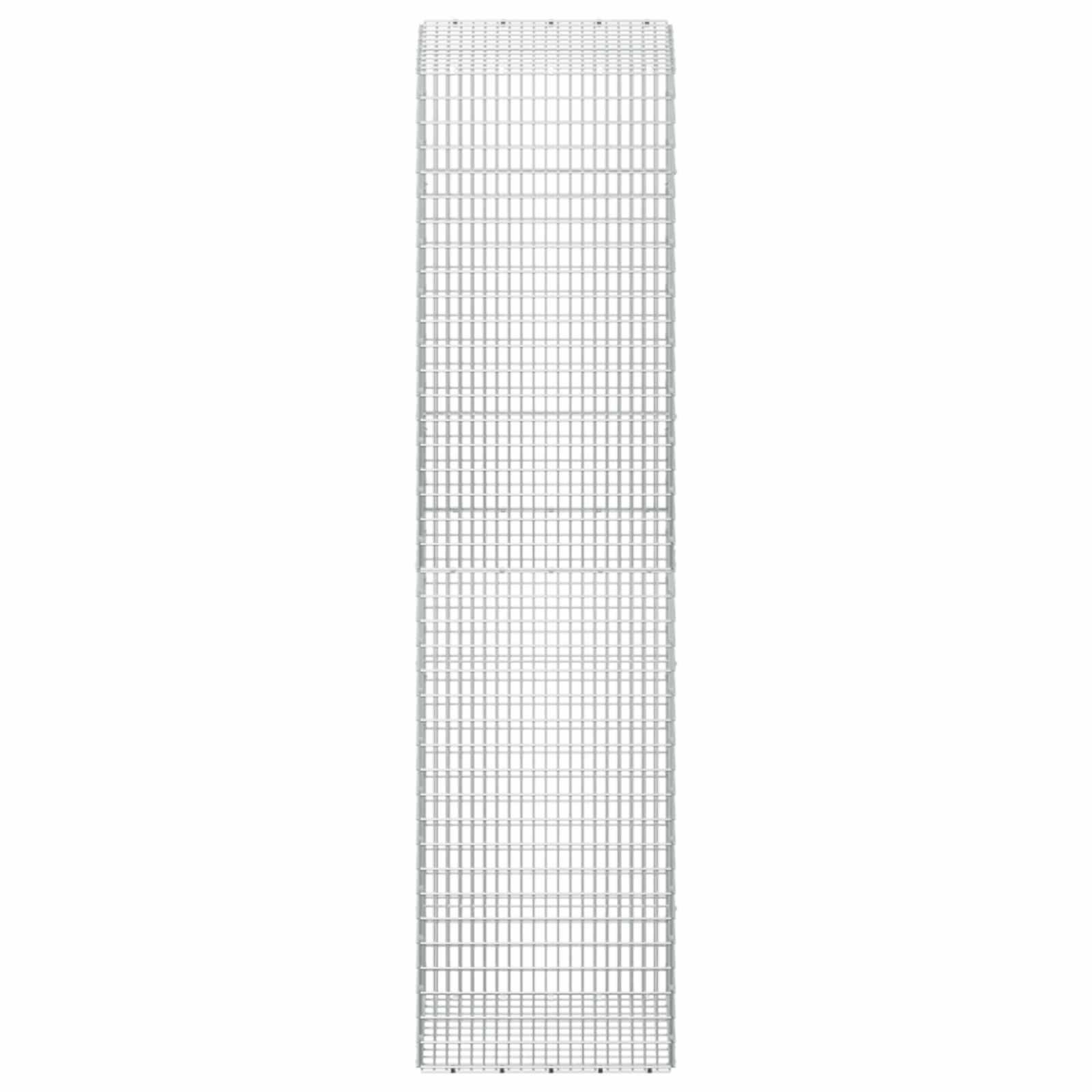 Hohes, schmales weißes Drahtgitter-Panel oder Mesh-Regaleinlage, das vor einem einfachen Hintergrund gezeigt wird.
