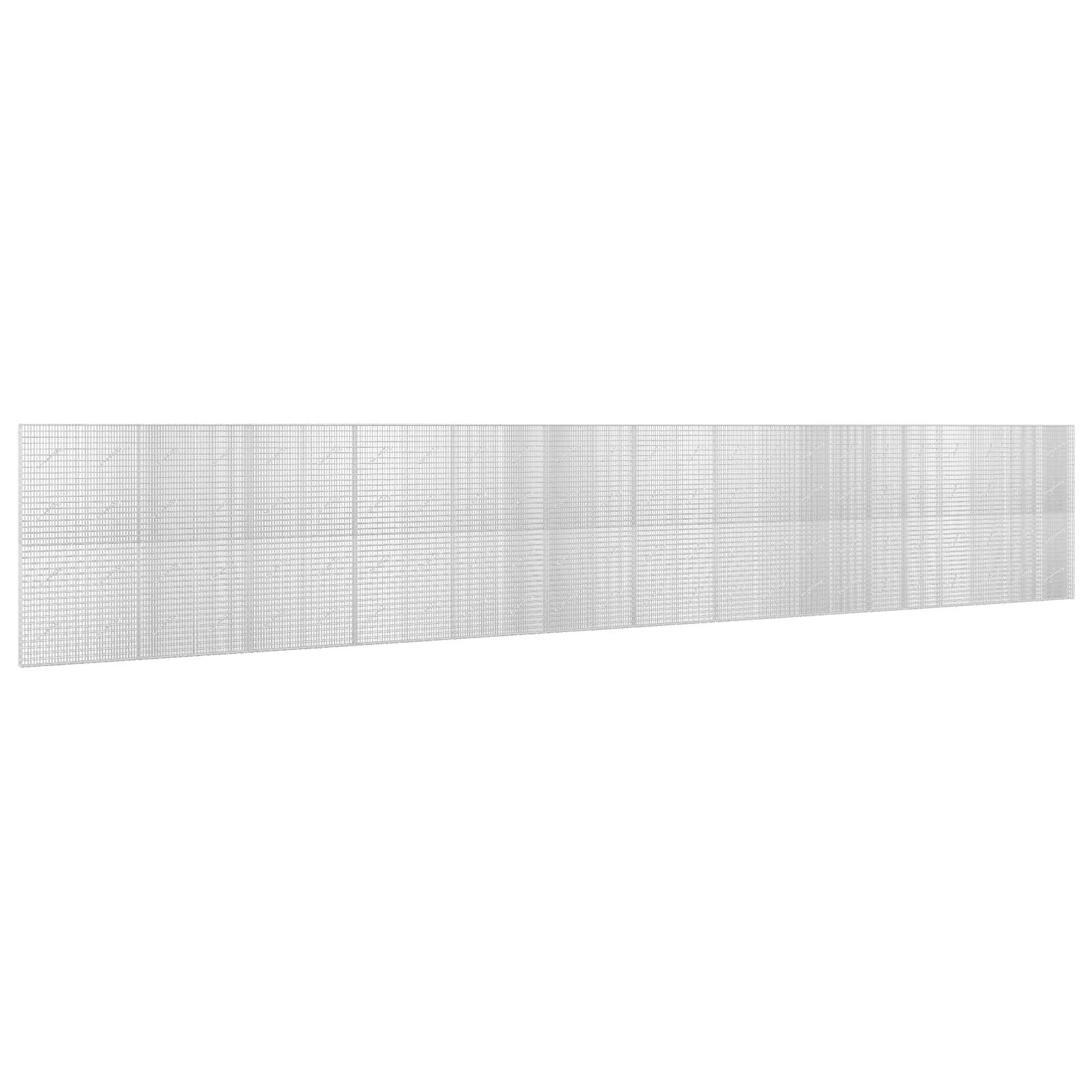 vidaXL Gabion mit 3,5 mm Draht und 5x2,5 cm Maschen 1200x10x200 cm