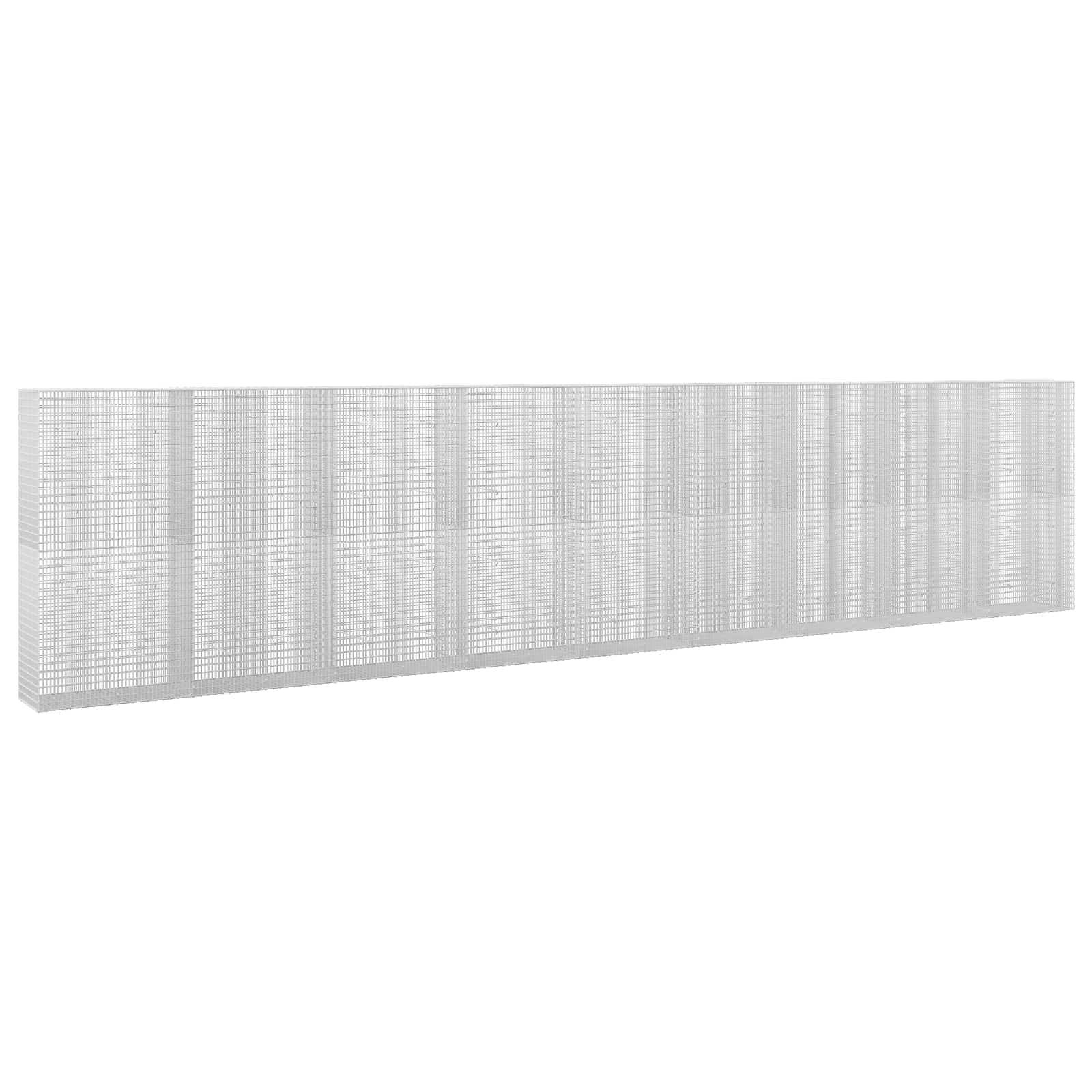 Langes weißes rechteckiges Mesh-Panel mit wiederholten vertikalen Abschnitten, isoliert auf weißem Hintergrund dargestellt.