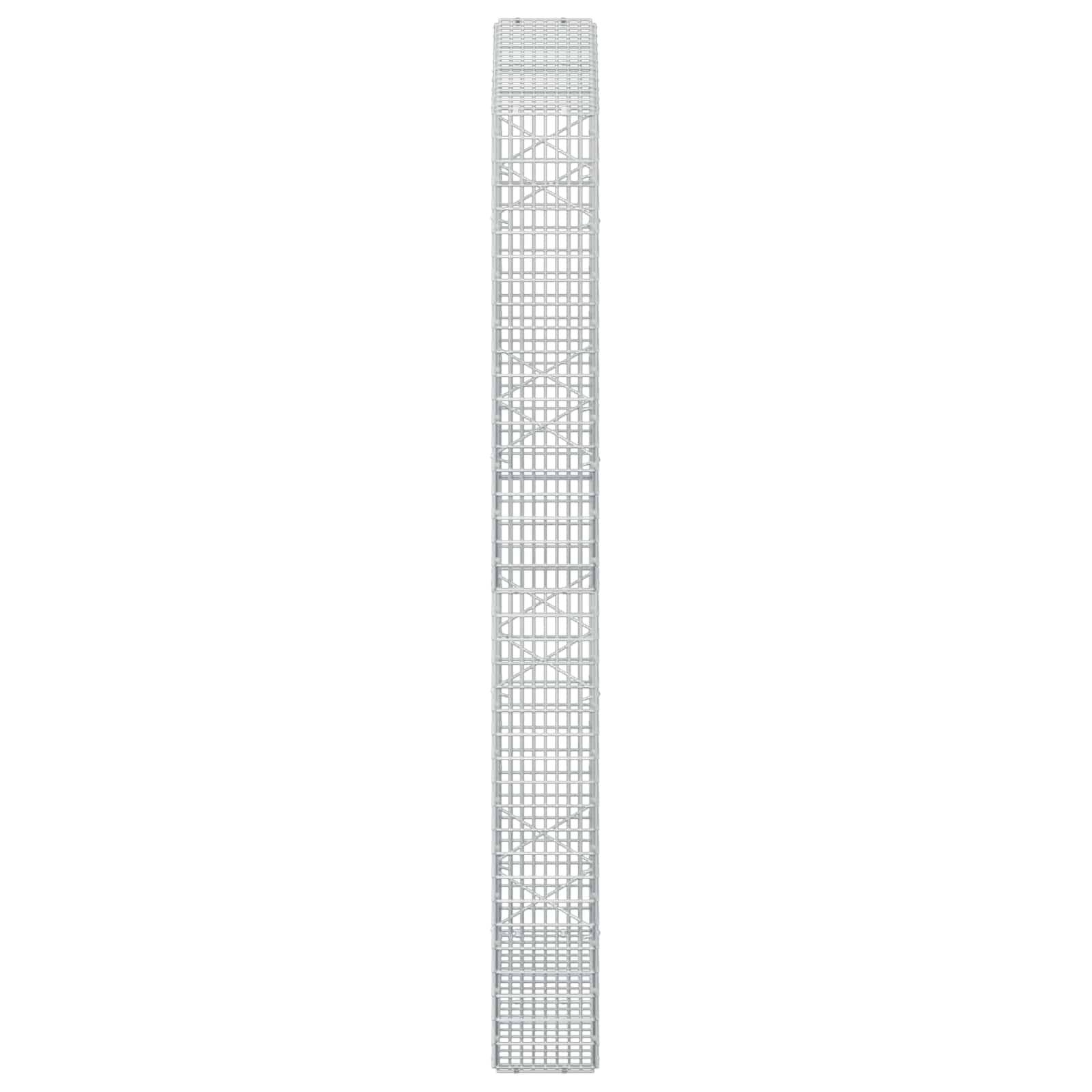 Hoher, schmaler weißer Gitter- oder Fachwerk-Turm, vertikal auf einfachem Hintergrund dargestellt.