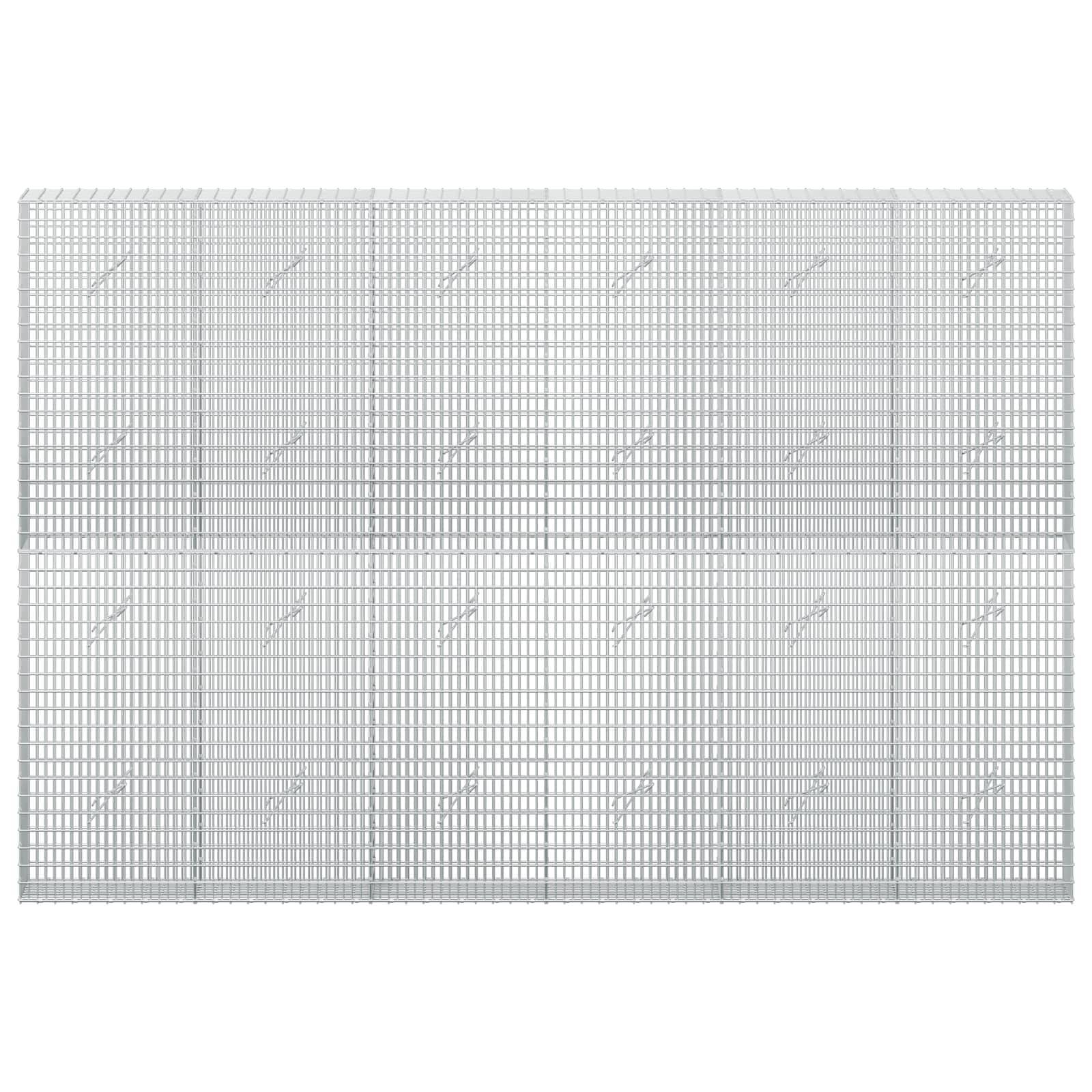 Ein weißes rechteckiges Drahtnetzgitter-Panel mit gleichmäßig verteilten Quadraten, gezeigt vor einem einfachen weißen Hintergrund.