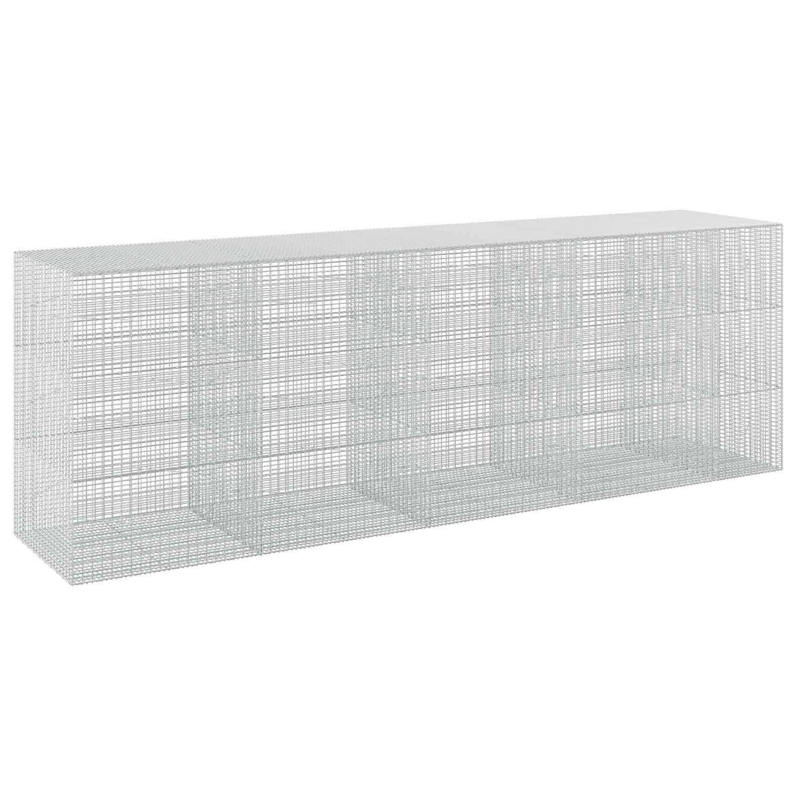 Transparentes Drahtgeflecht-Lagerkäfig-Aufbewahrungsbox in rechteckiger 3D-Ansicht, leer auf weißem Hintergrund dargestellt.