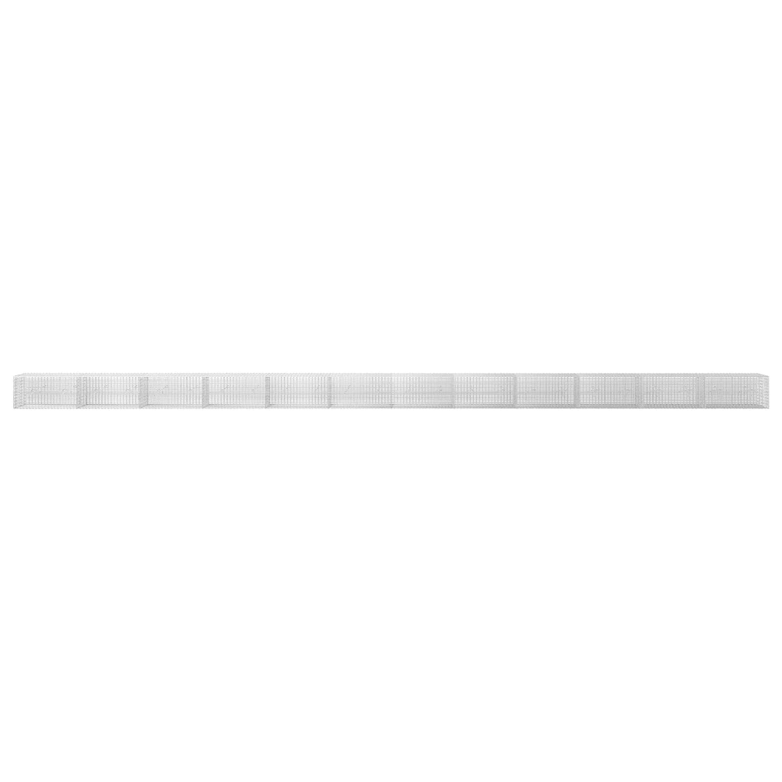 Langer, schmaler weißer gitterartiger Streifen, horizontal auf einfachem weißem Hintergrund dargestellt.
