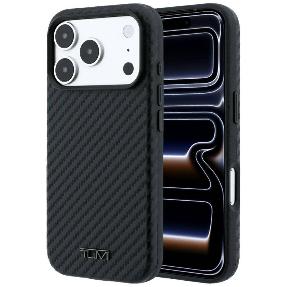 Tumi Hülle iPhone 17 / 18 Pro Max MagSafe Carbon-Look schwarz sportlich Logo