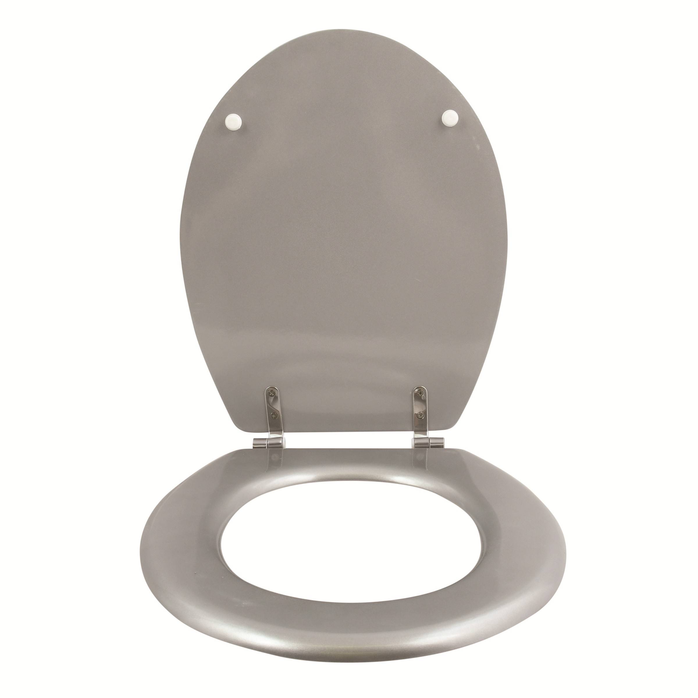 MSV WC Sitz MDF Silber