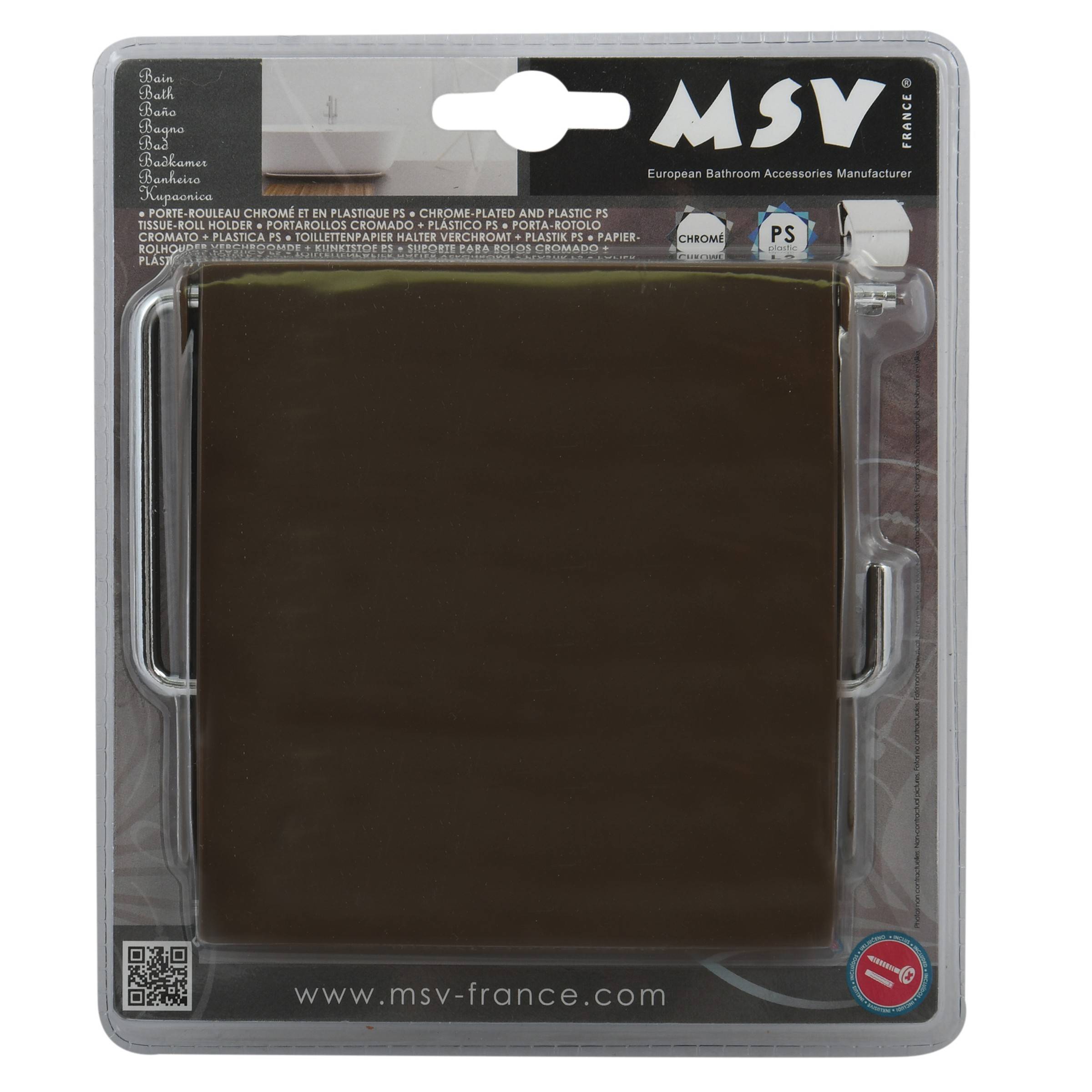 MSV Bad Serie "Braun" Toilettenpapierhalter WC Rollenhalter Papierhalter Klopapierhalter