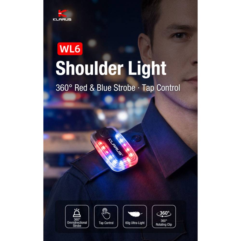 Klarus WL6 LED Clip-Licht 20 Lumen - Schwarz