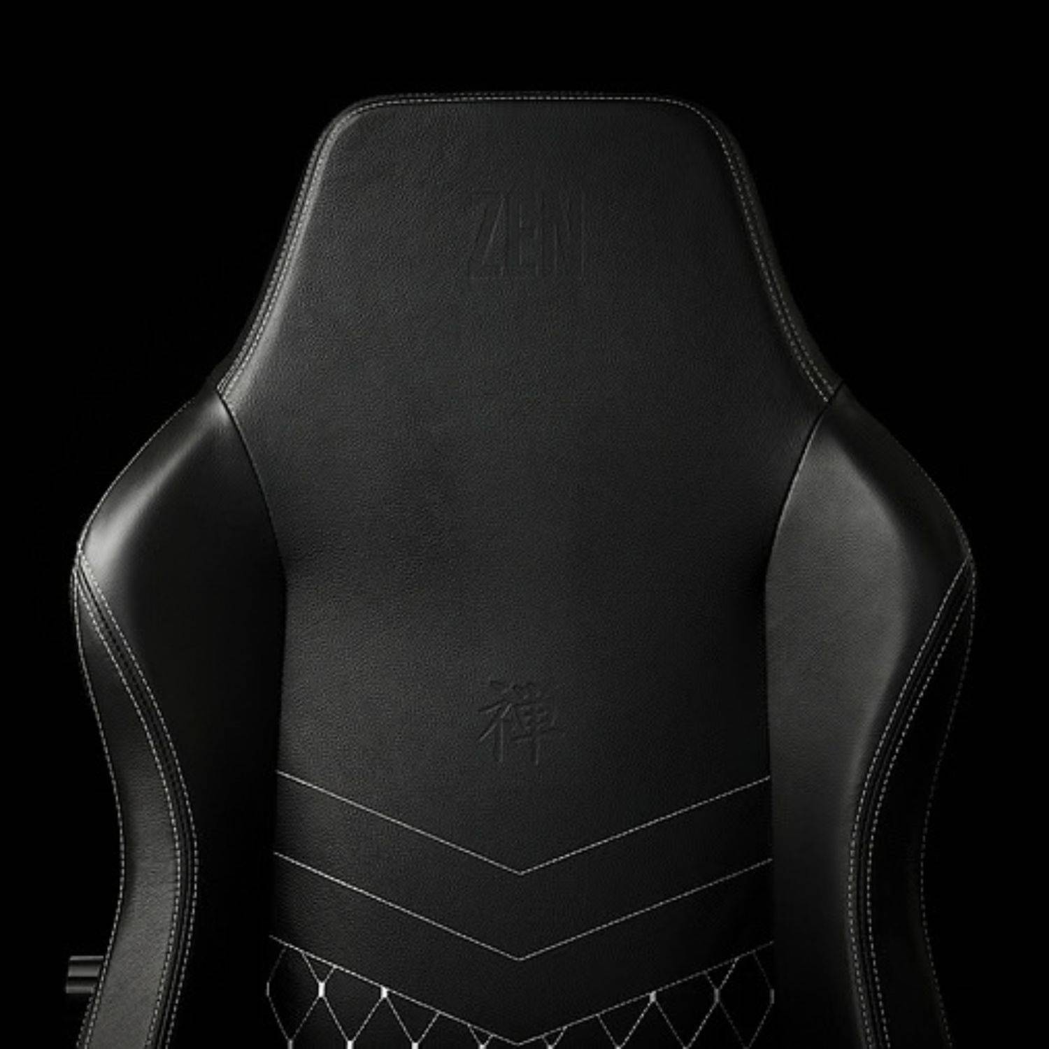 ZEN SAGA Echtleder Gaming Stuhl bis 130kg Schwarz
