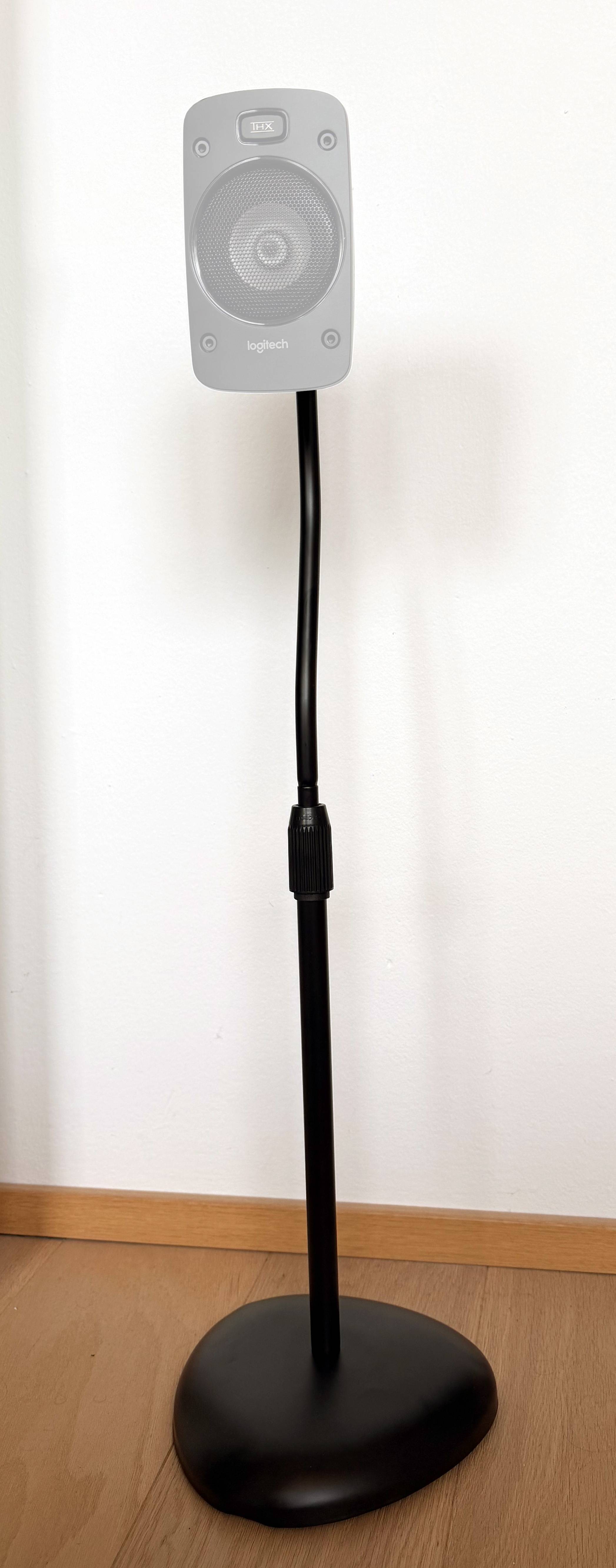 2 Lautsprecherständer - Universal für Satelliten Surround Boxen Schwarz je 4,5 kg belastbar von HALTERUNGSPROFI