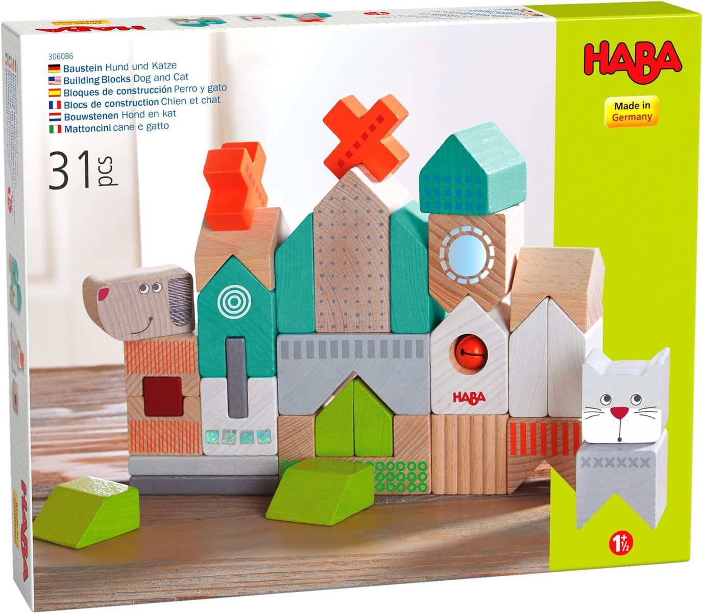 HABA Bausteine Hund und Katze 306086 ab 18 Monate