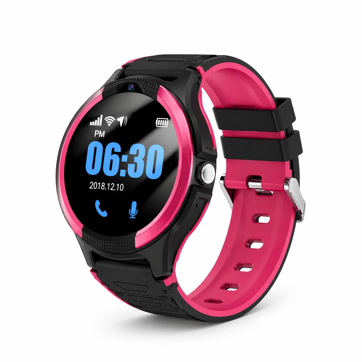 Seniorenuhr NC120S 4G mit Sturzerkennung, Vitalmessung &amp; GPS-Tracking – Berry Metallic