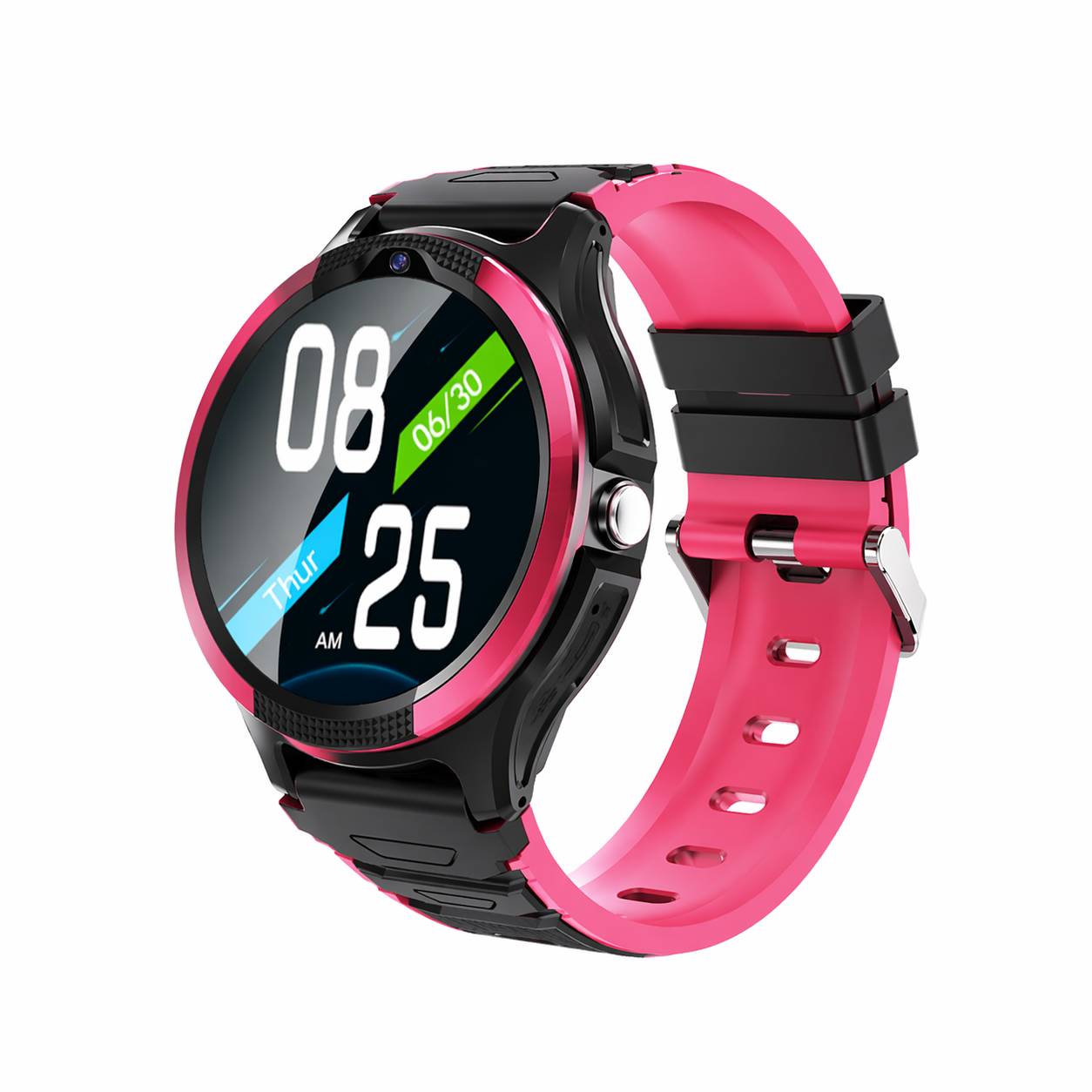 Seniorenuhr NC120S 4G mit Sturzerkennung, Vitalmessung &amp; GPS-Tracking – Berry Metallic