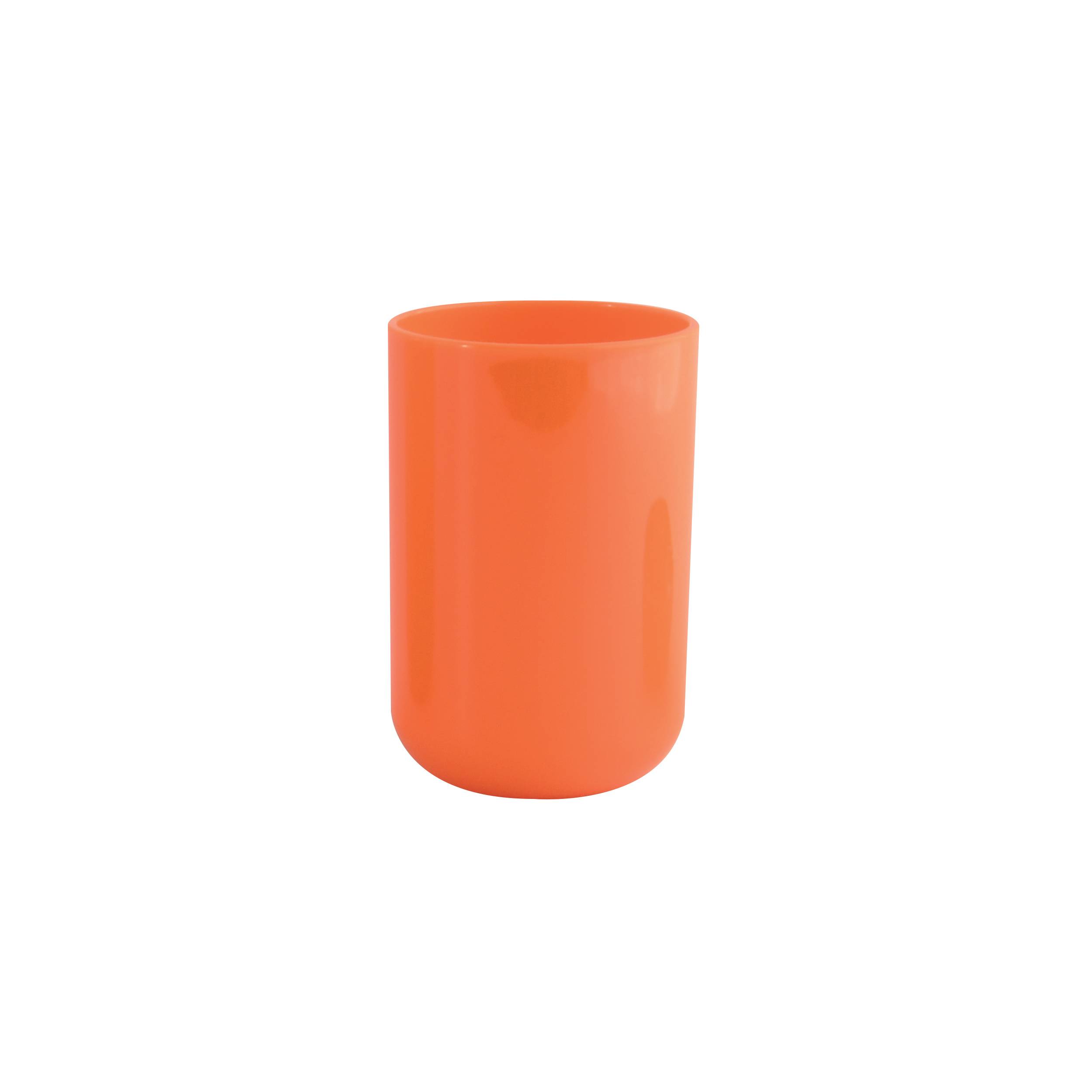 MSV Zahnputzbecher Zahnbürstenhalter Inagua 7,1 x 10,5 cm Orange