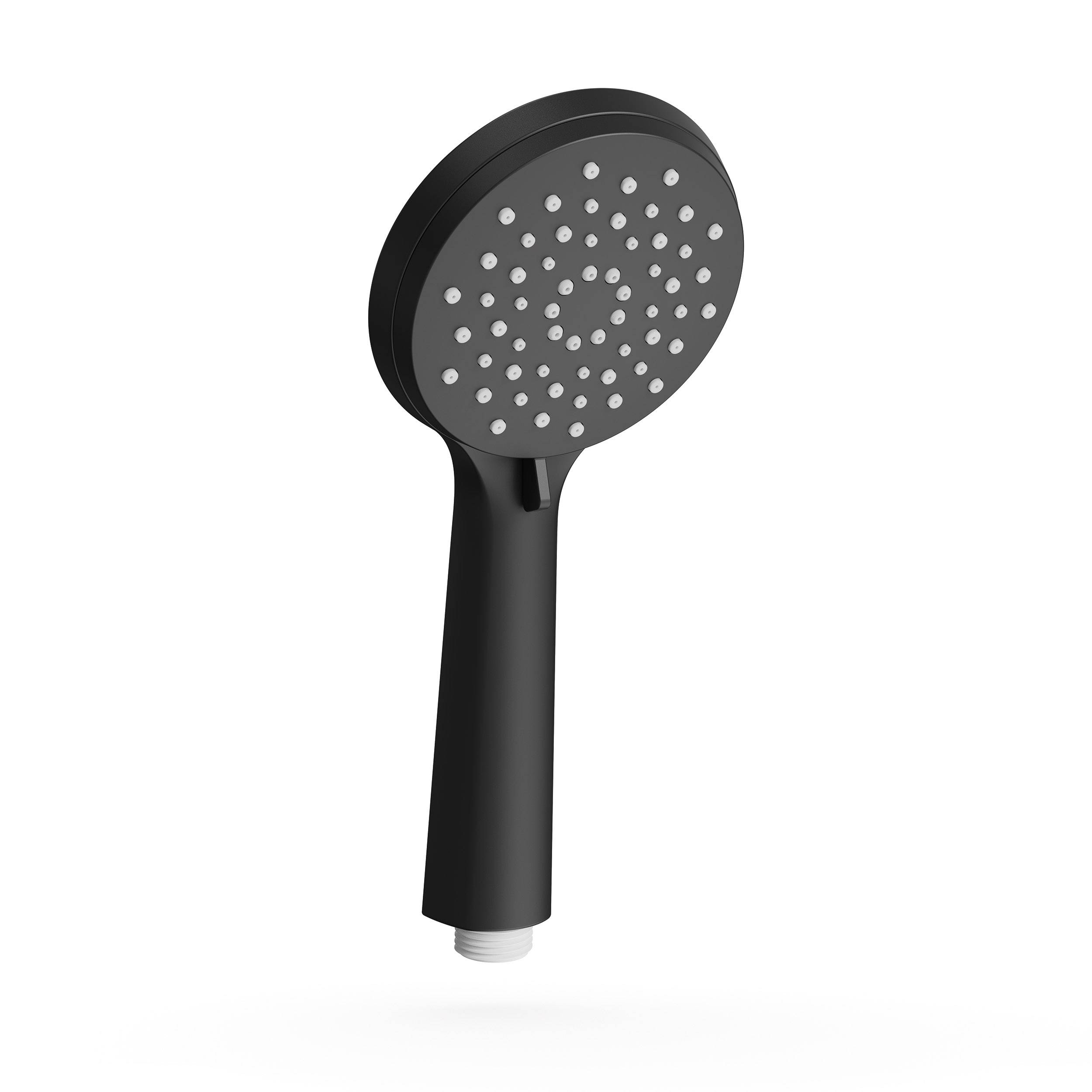 MSV Handbrause Ezio 3 Strahlarten, 10 cm Brausekopf, ABS, Duschkopf für Badezimmer, Mattschwarz