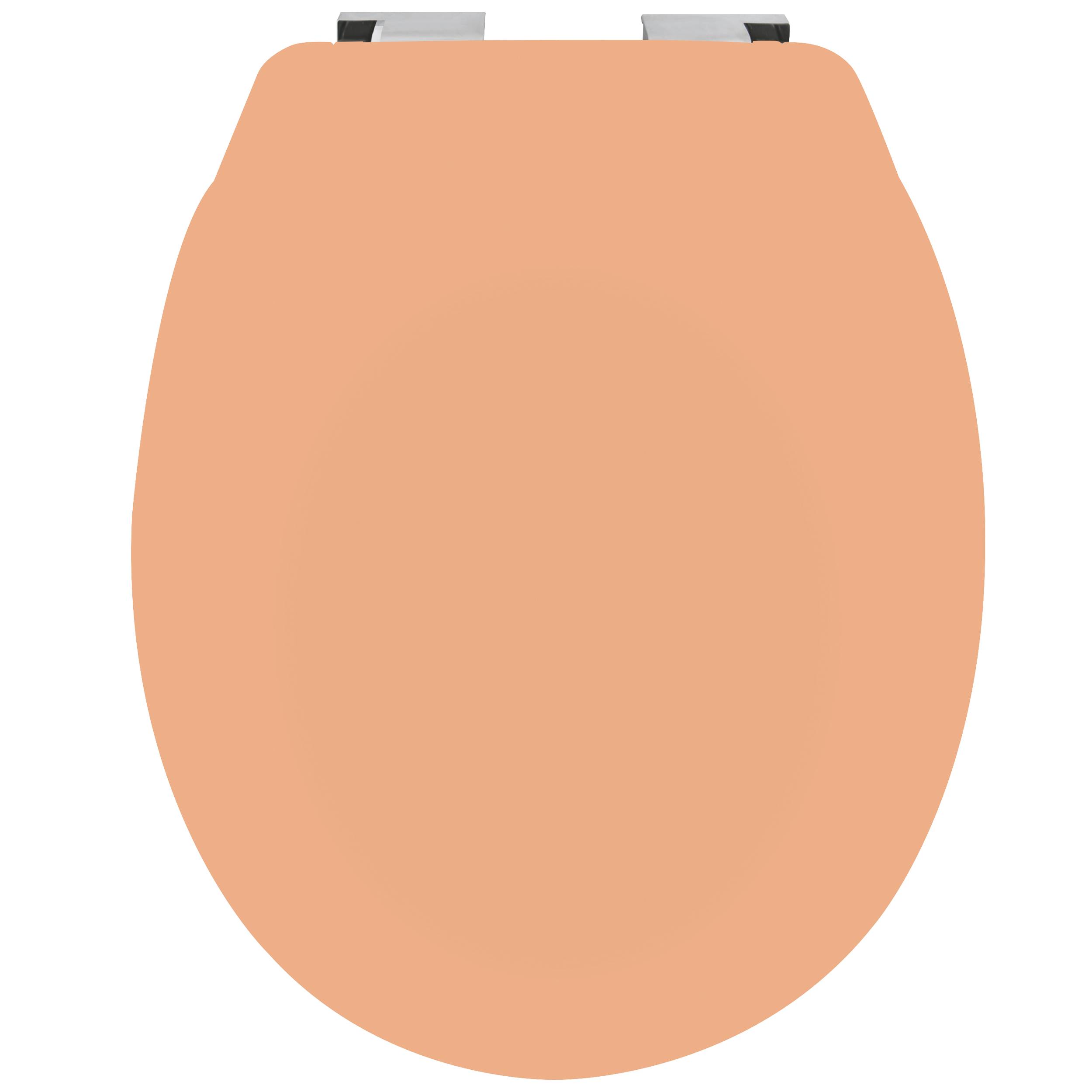 Spirella - Neela Thermo Hard Toilettensitz - Verchromte ABS-Scharniere, Toilettendeckel mit Fallbremse, Slow-Close-Verschluss - 44 x 37 x 3 cm