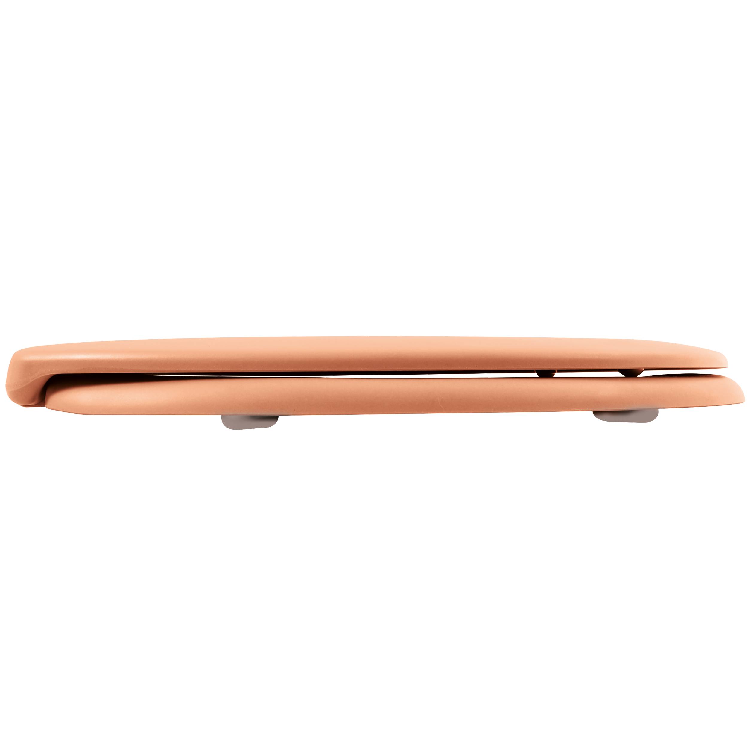 Spirella - Neela Thermo Hard Toilettensitz - Verchromte ABS-Scharniere, Toilettendeckel mit Fallbremse, Slow-Close-Verschluss - 44 x 37 x 3 cm