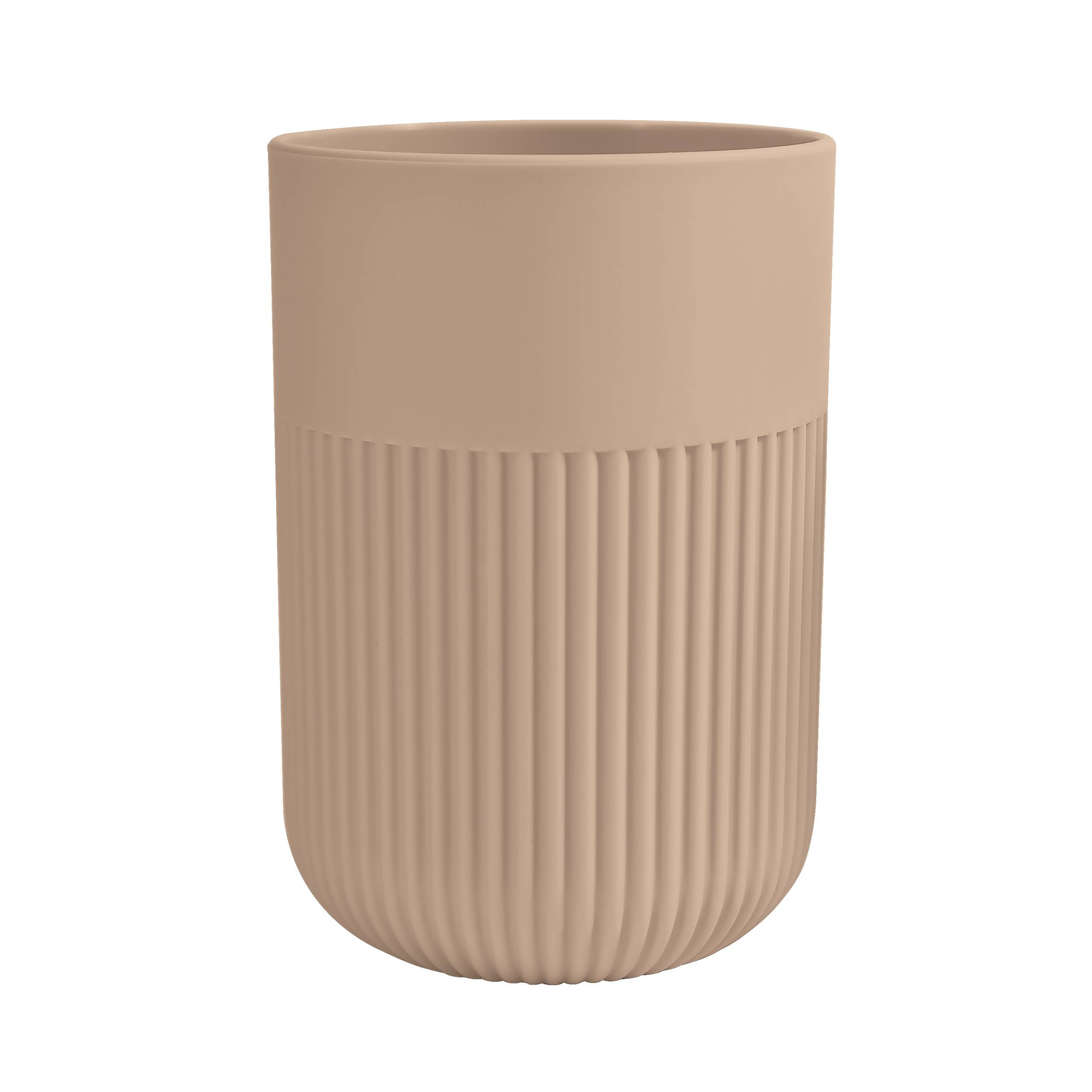 MSV - Gino Matcha Becher - Kompaktes und Elegantes Design - Ø7,1 x 10,5 cm - Grüne Farbe - Ideal für Küche und Bad - Praktisches und Dekoratives