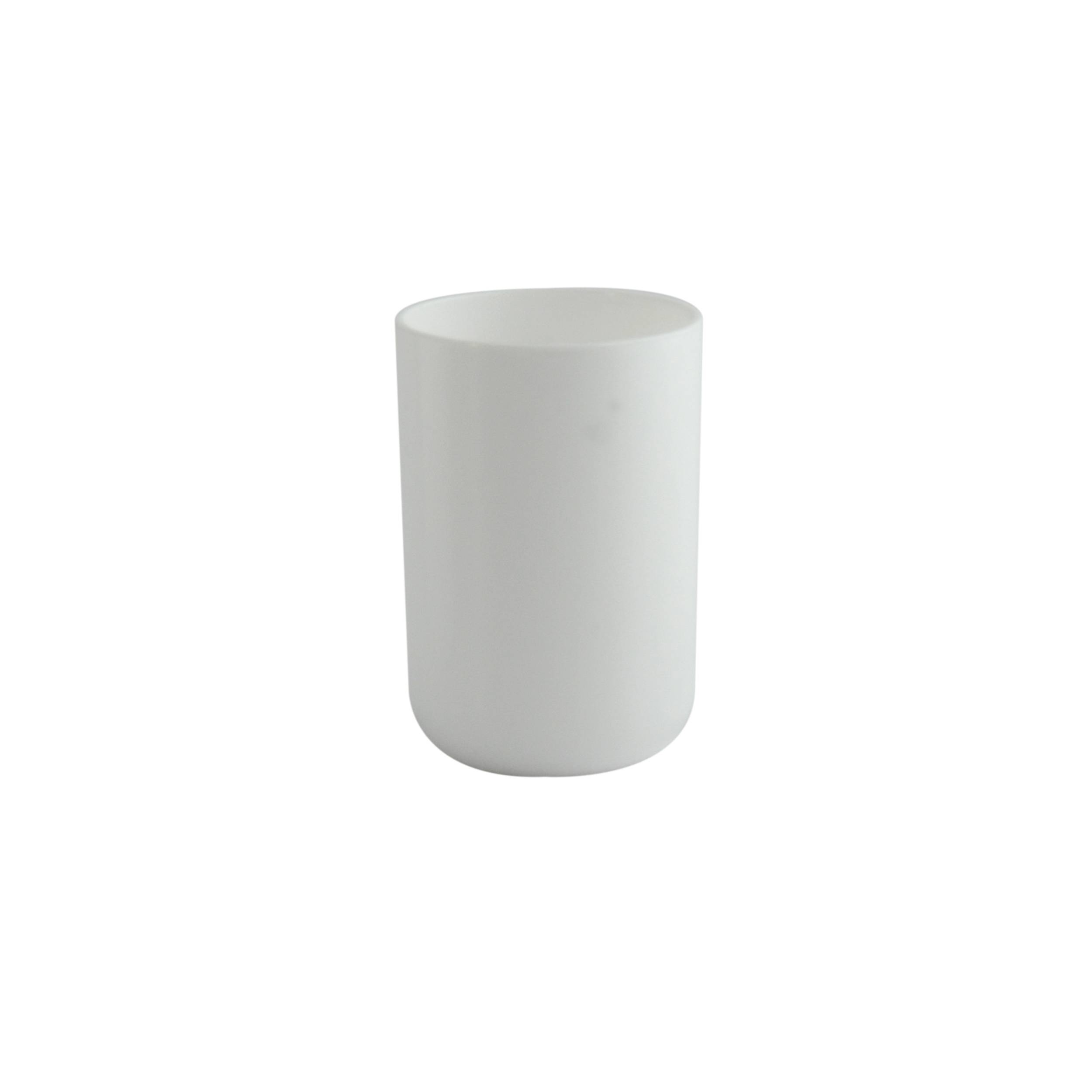 MSV Zahnputzbecher Zahnbürstenhalter Inagua 7.1 x 10.5 cm Weiß