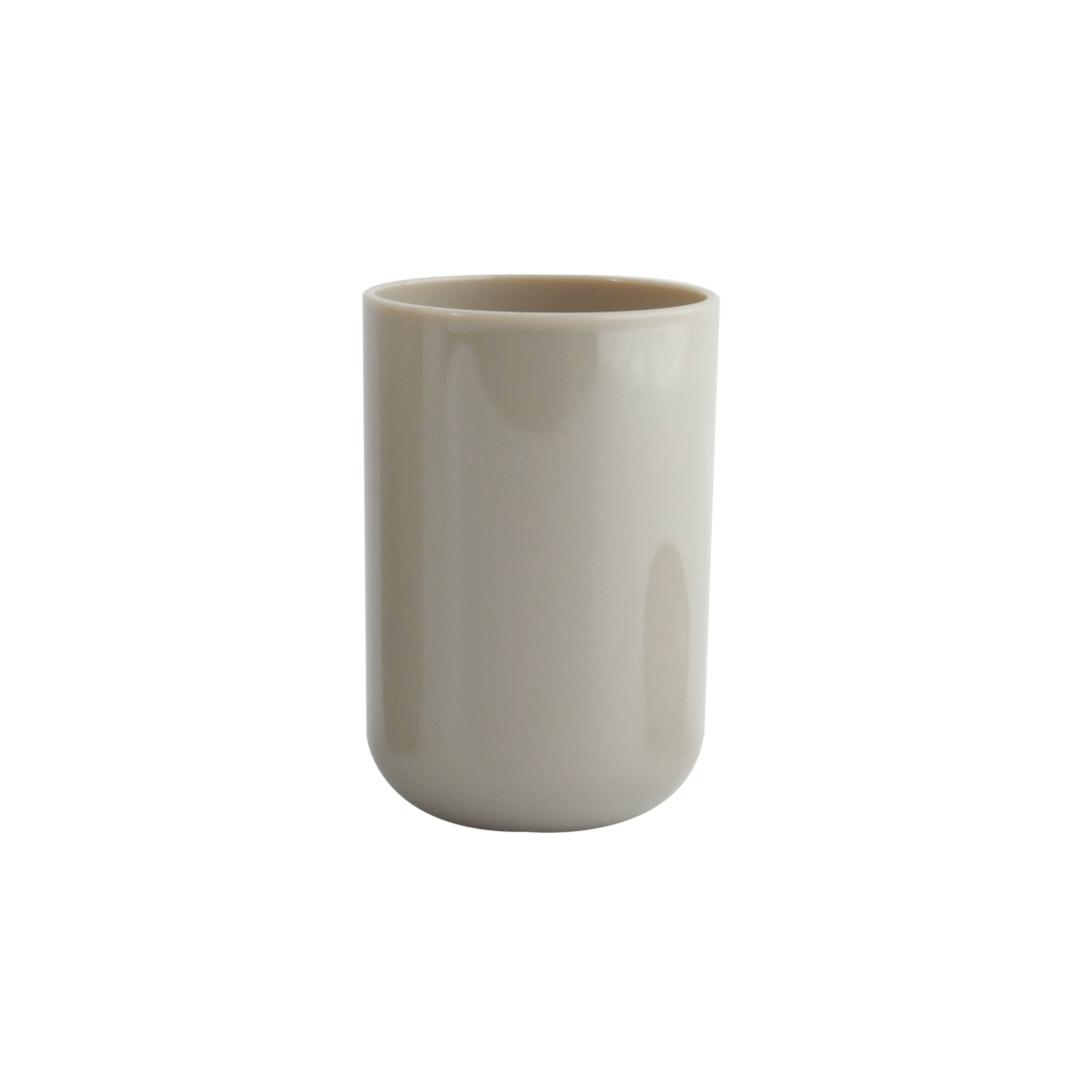 MSV Zahnputzbecher Zahnbürstenhalter Inagua 7,1 x 10,5 cm Taupe