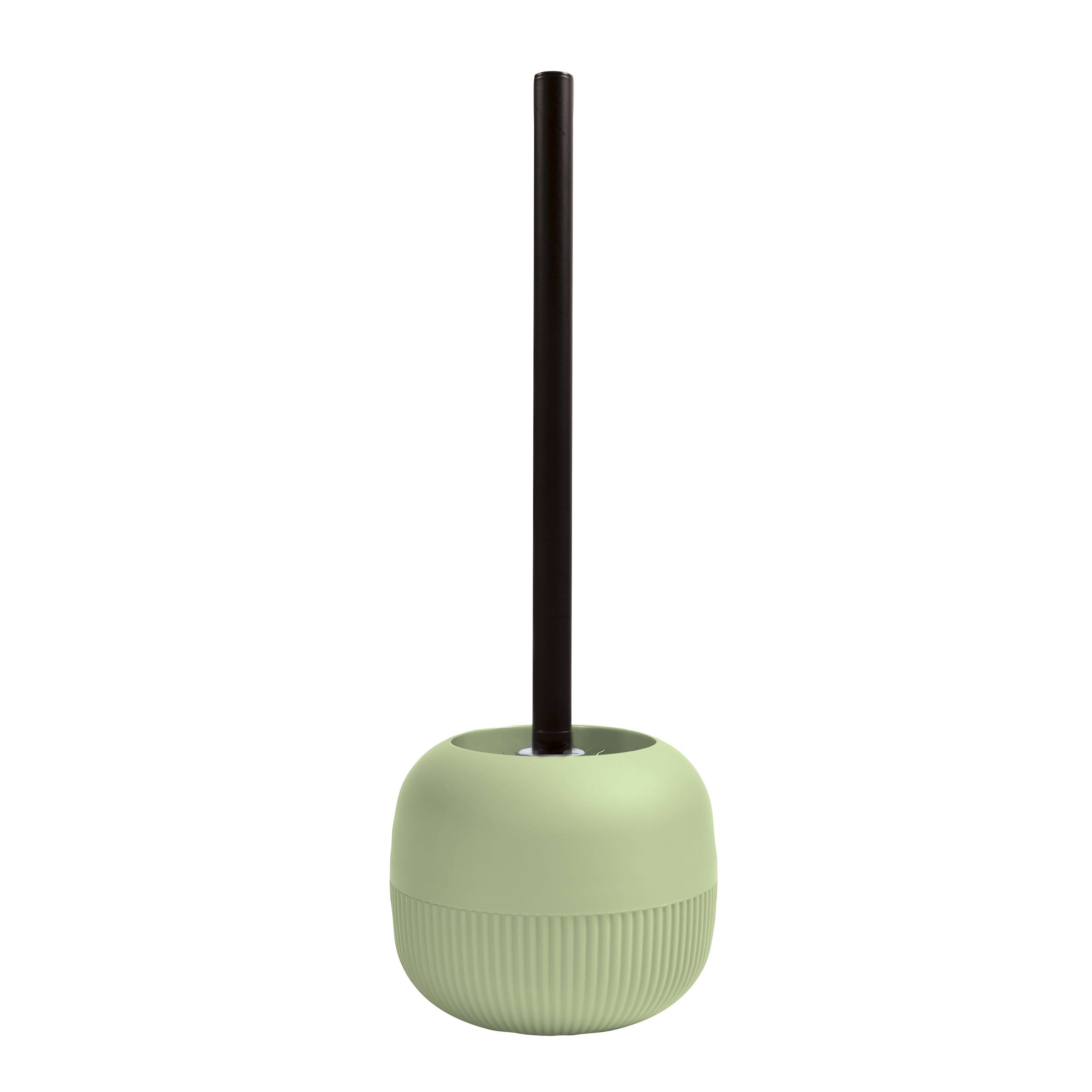 MSV - Gino Matcha Toilettenbürste - Modernes Design mit langem Griff - 9,1 x 9,1 x 37,4 cm - Grüne Farbe - Ideal für das Badezimmer - Praktisches