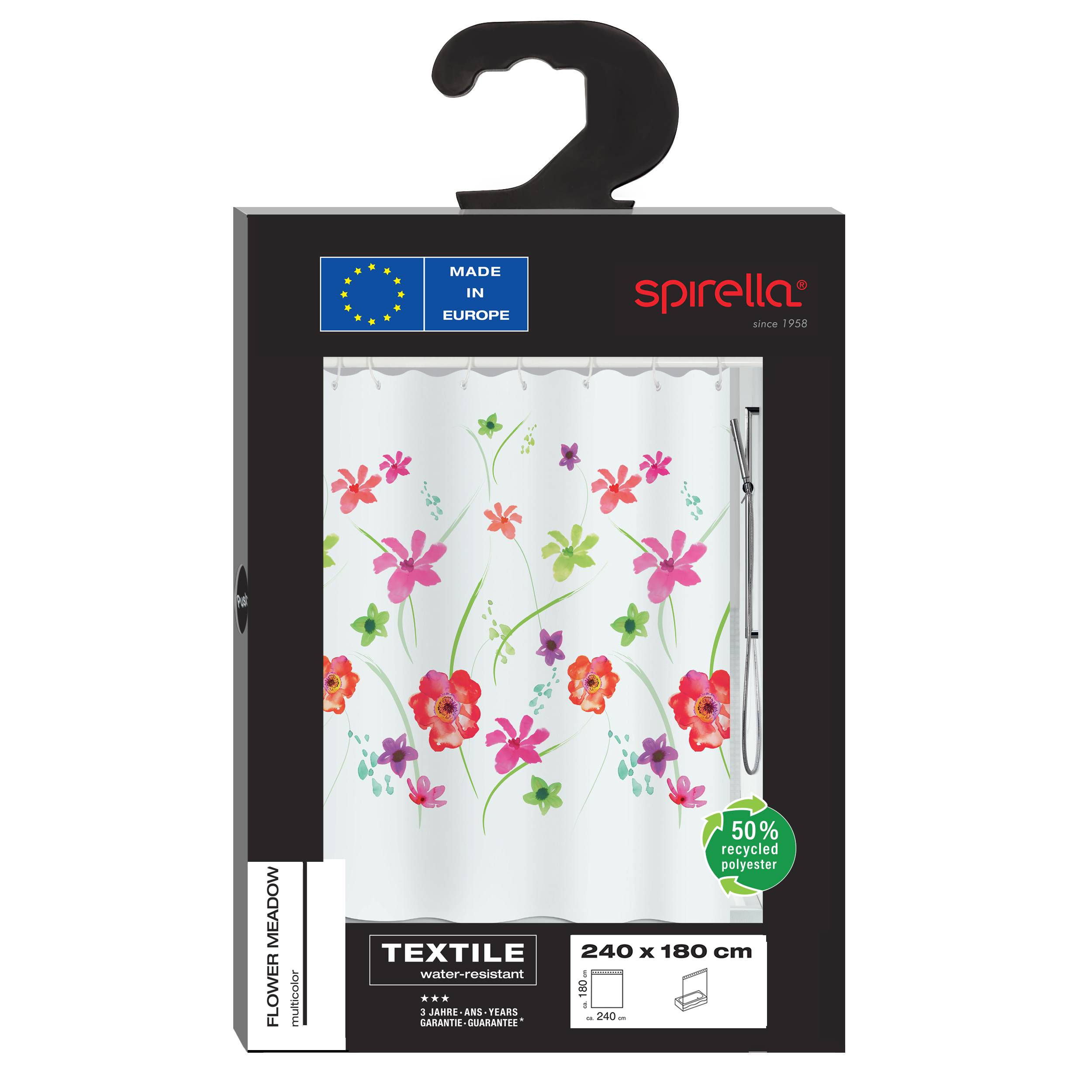 Duschvorhang TEXTILE FLOWER MEADOW 240X180