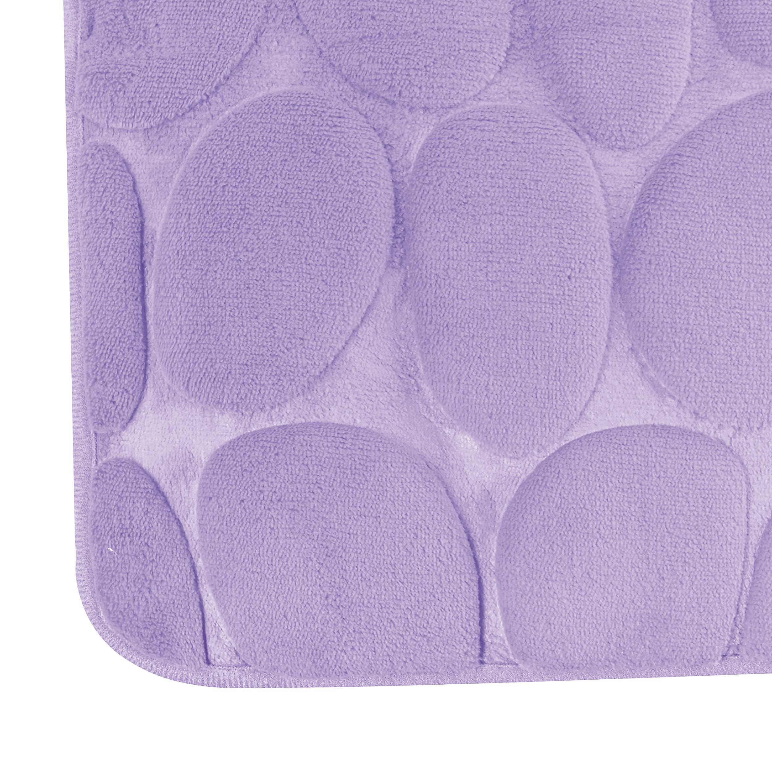 MSV Badteppich aus Mikrofaser, Pebble, 40 x 60 cm, Lavendel