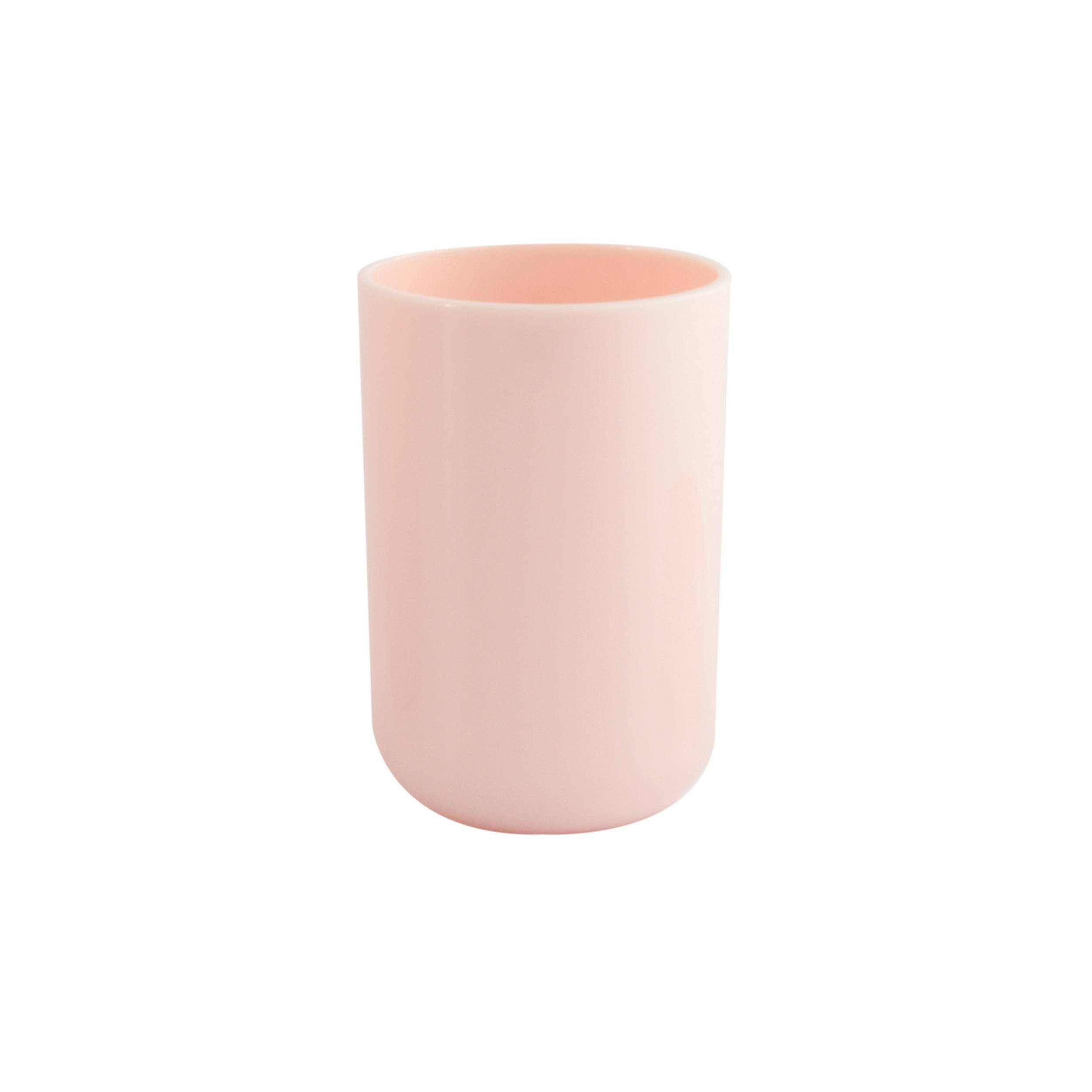 MSV Zahnputzbecher Zahnbürstenhalter Inagua 7,1 x 10,5 cm Pastellrosa